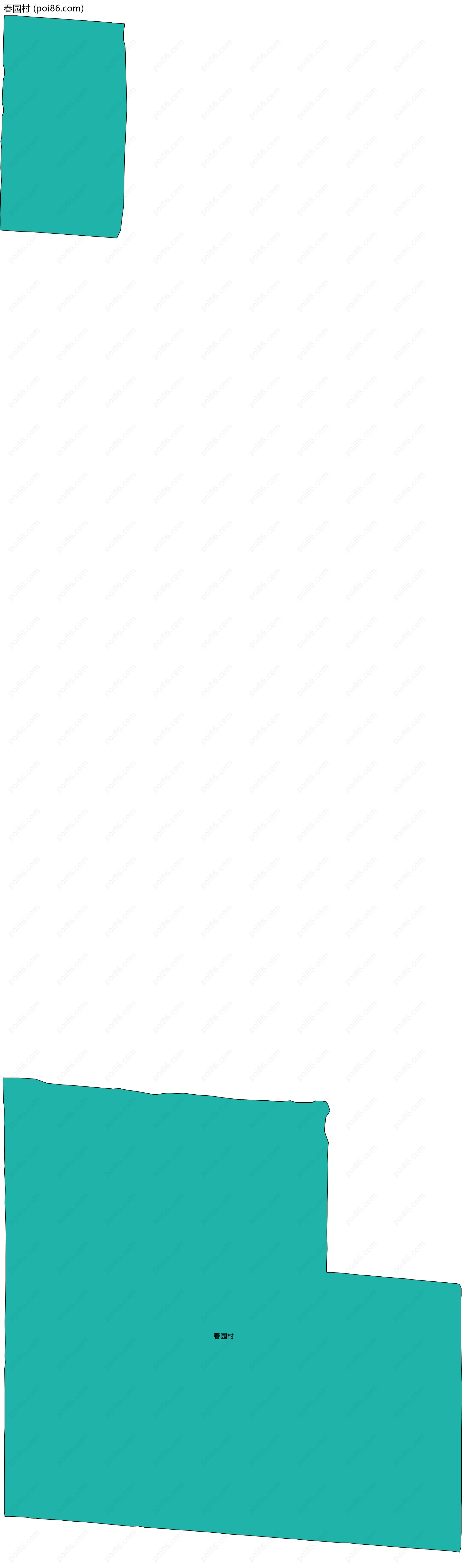 春园村边界地图