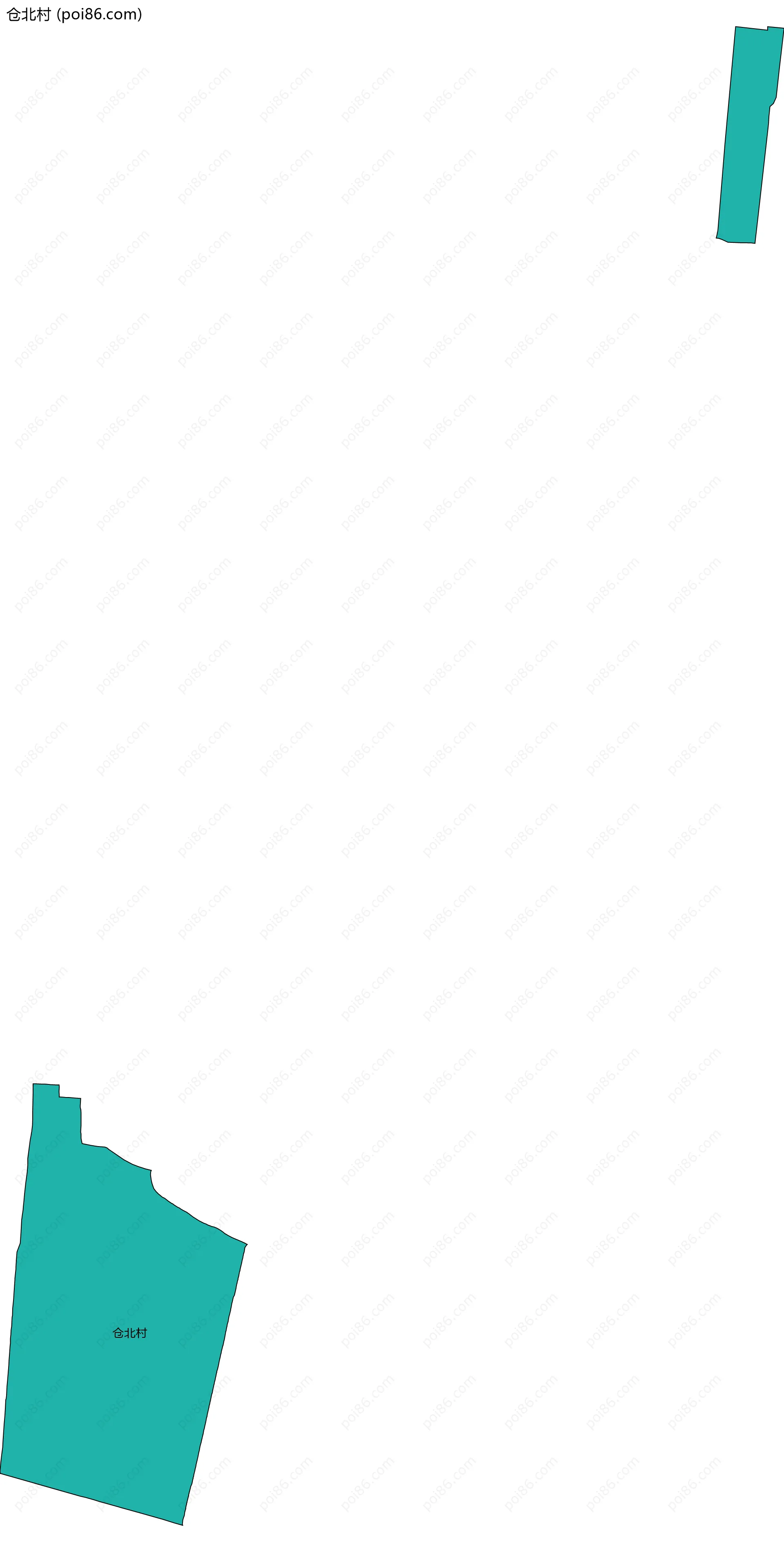 仓北村边界地图