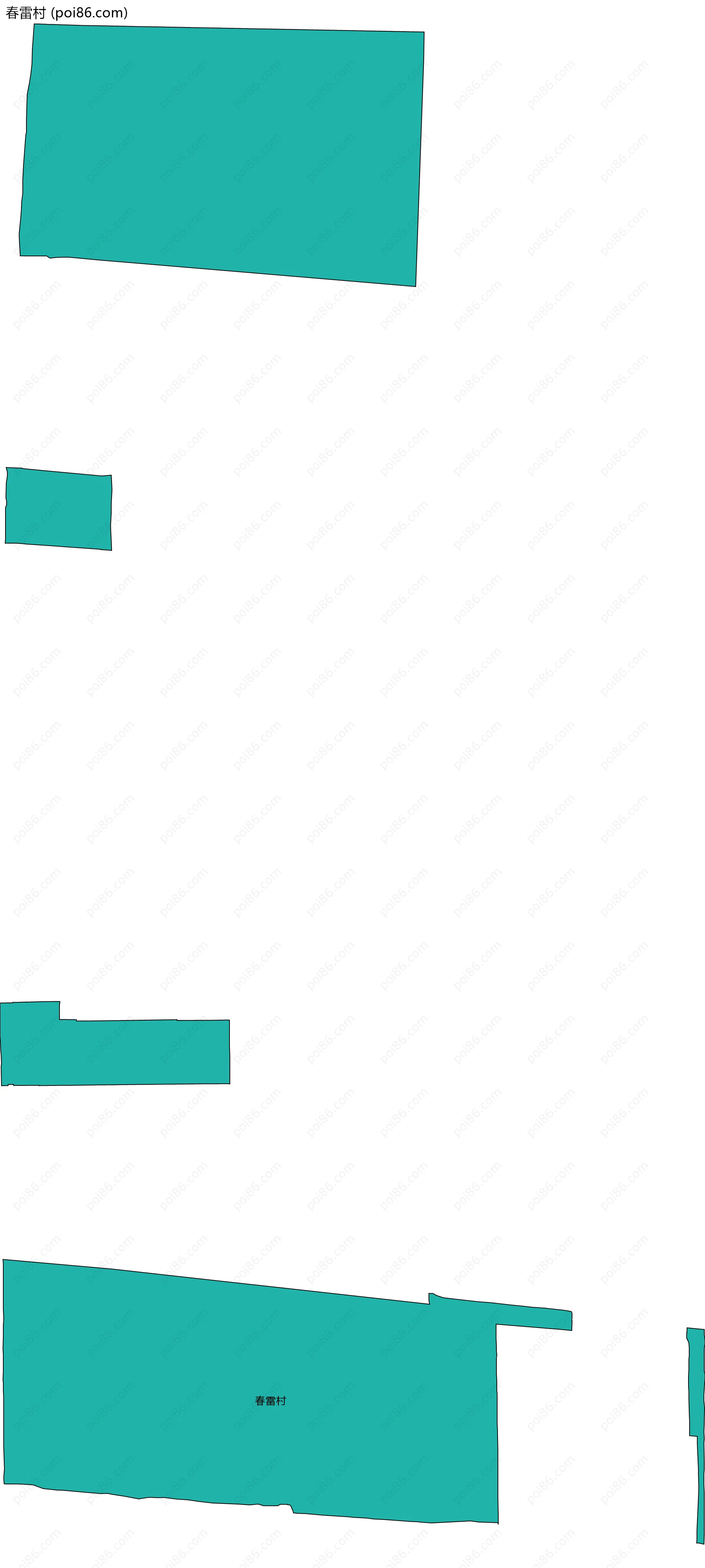 春雷村边界地图