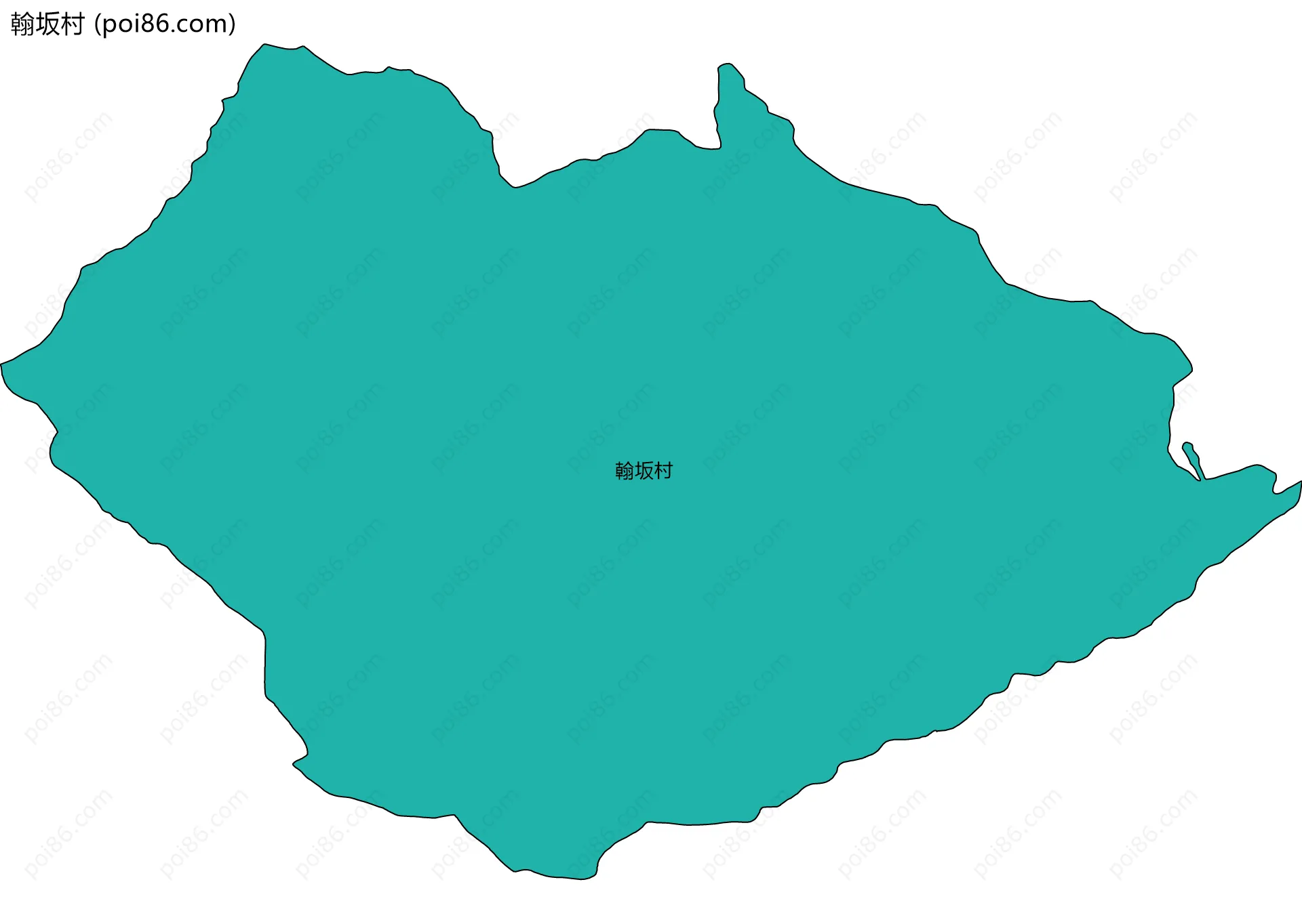 翰坂村边界地图