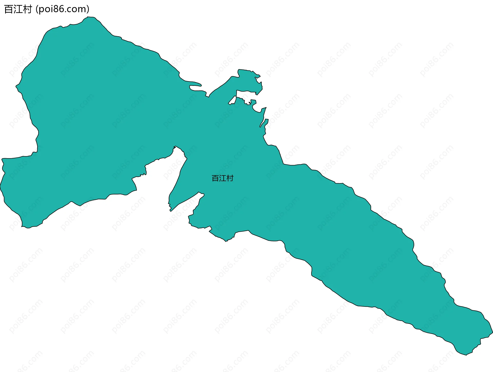 百江村边界地图