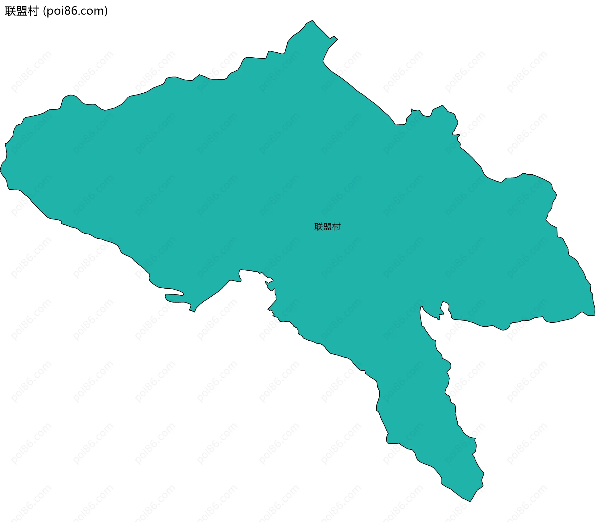 联盟村边界地图