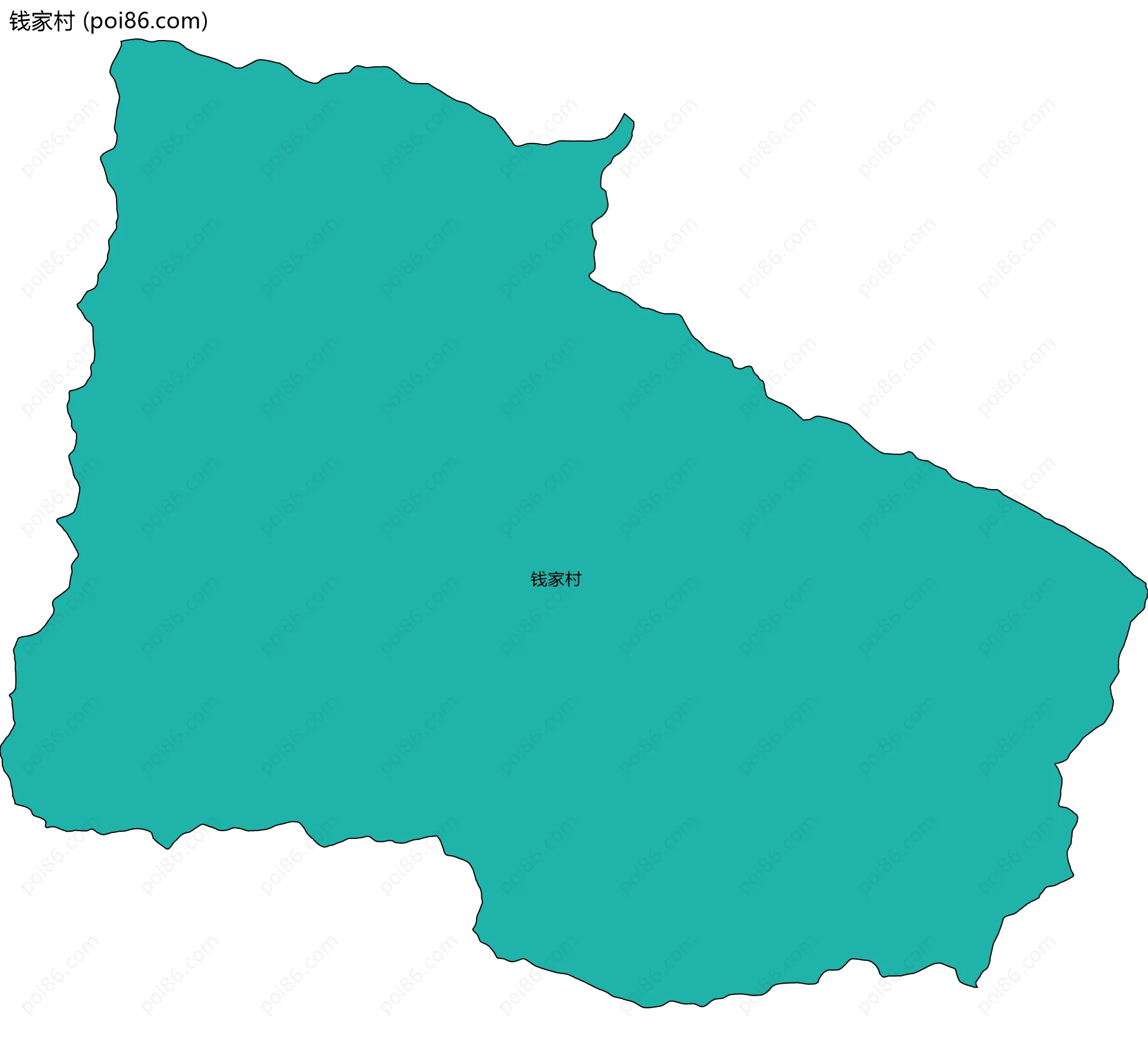 钱家村边界地图