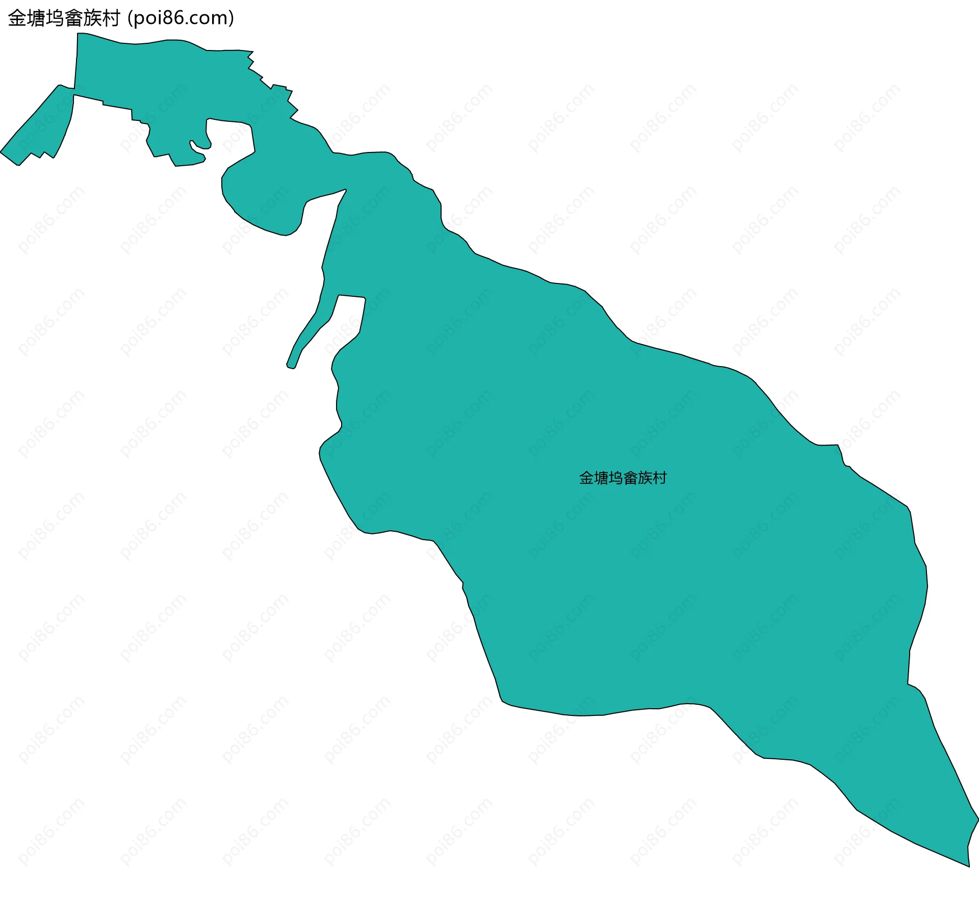 金塘坞畲族村边界地图