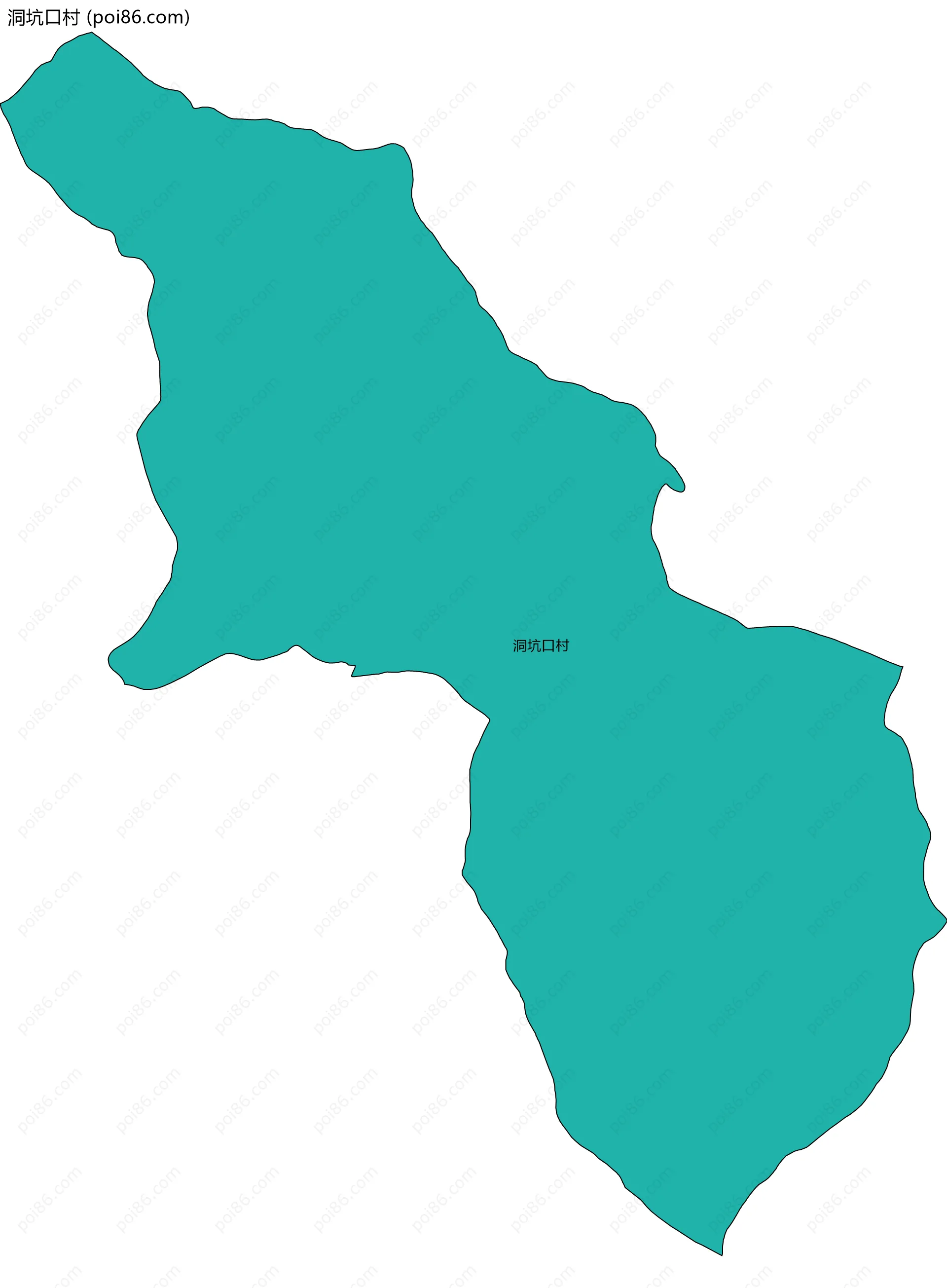 洞坑口村边界地图