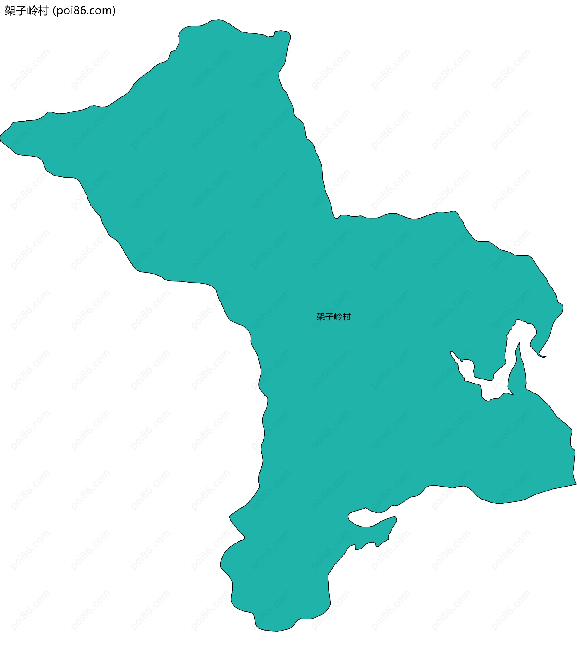 架子岭村边界地图