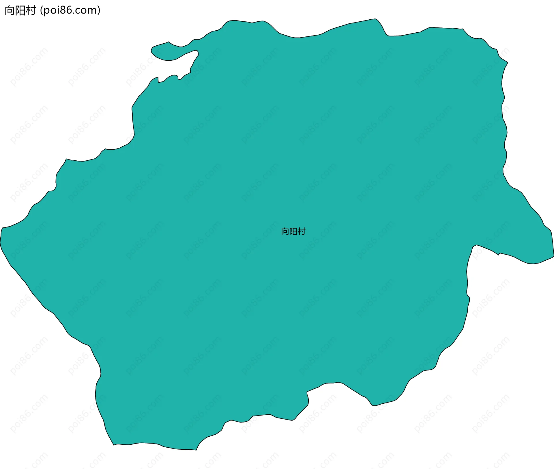 向阳村边界地图