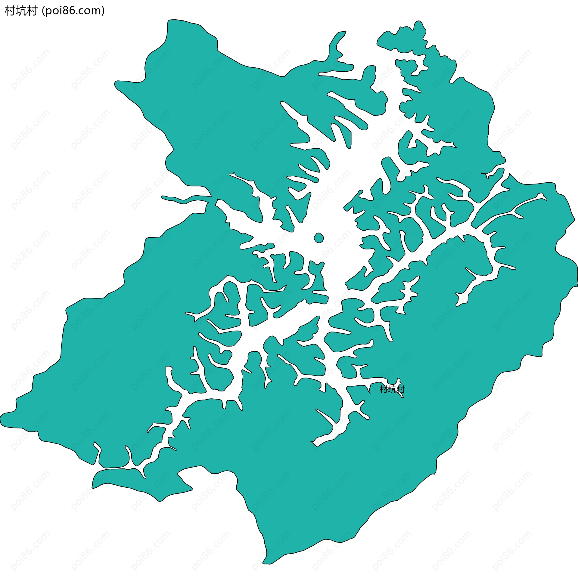 村坑村边界地图