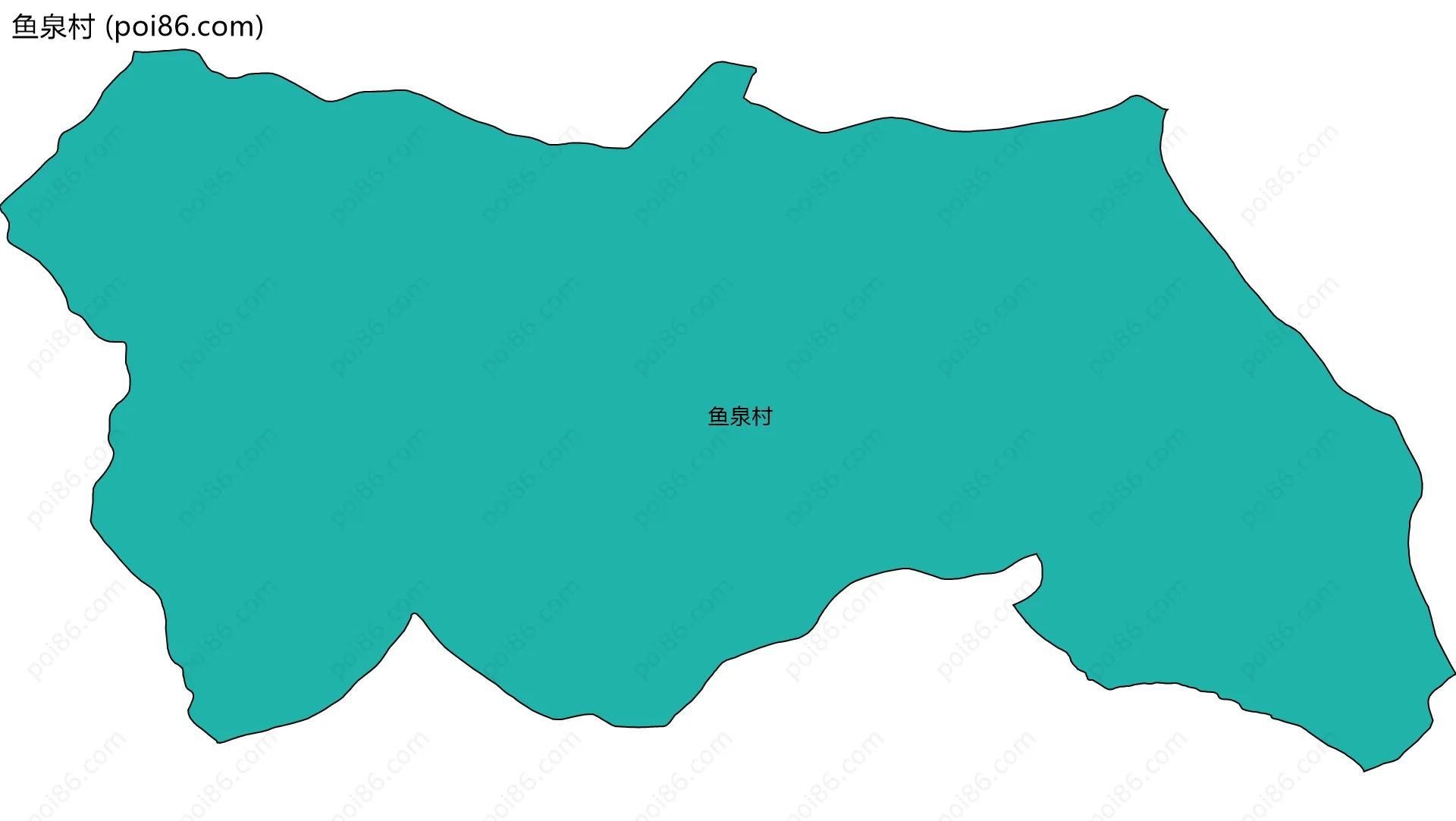 鱼泉村边界地图