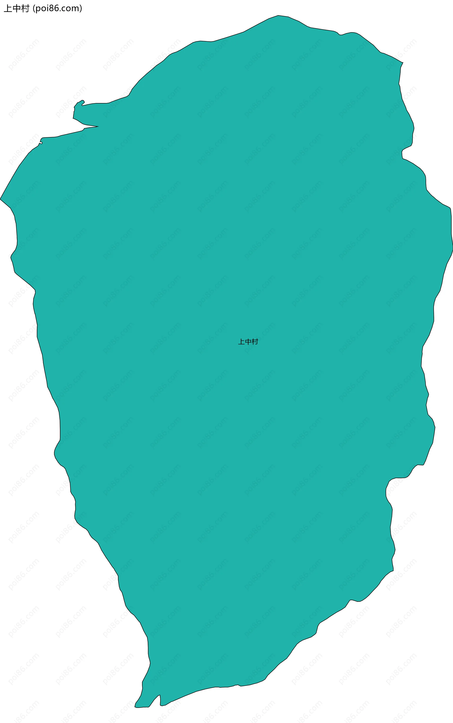 上中村边界地图