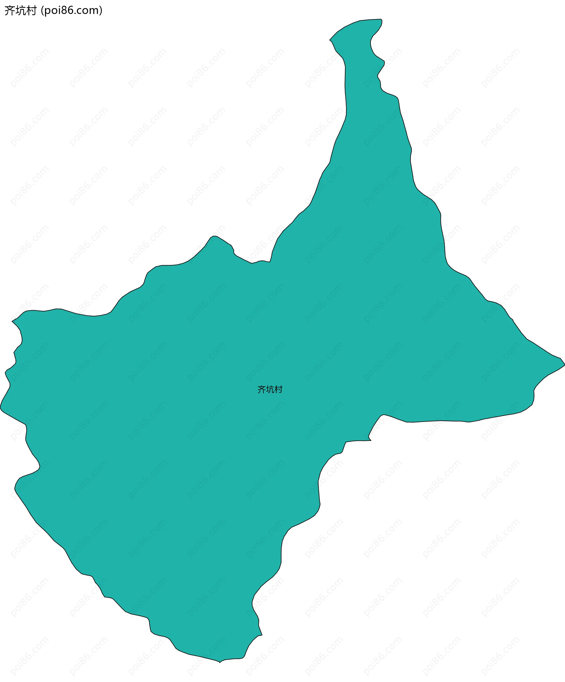 齐坑村边界地图