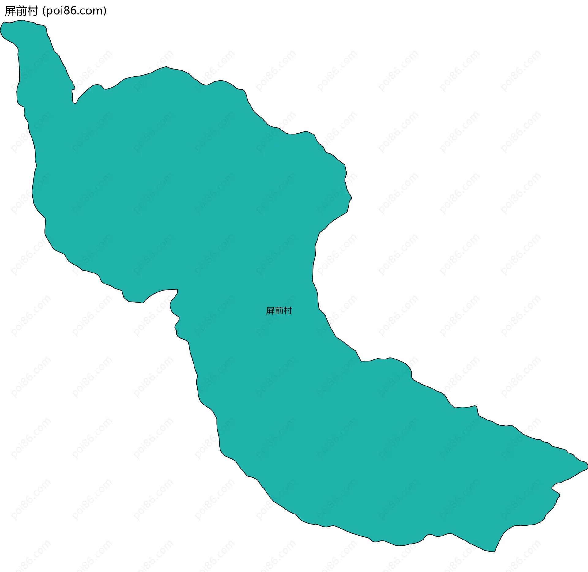 屏前村边界地图