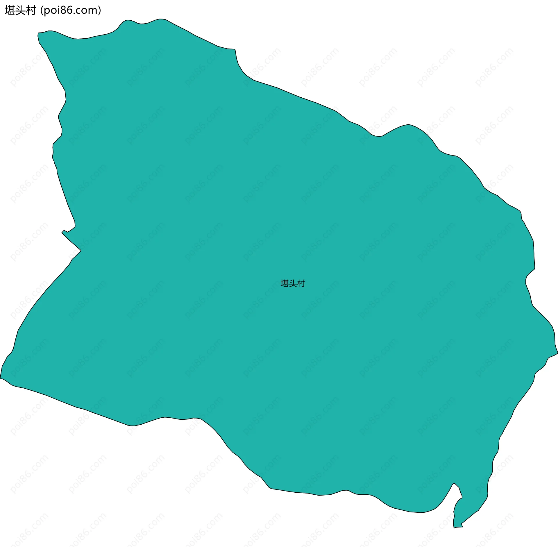 堪头村边界地图