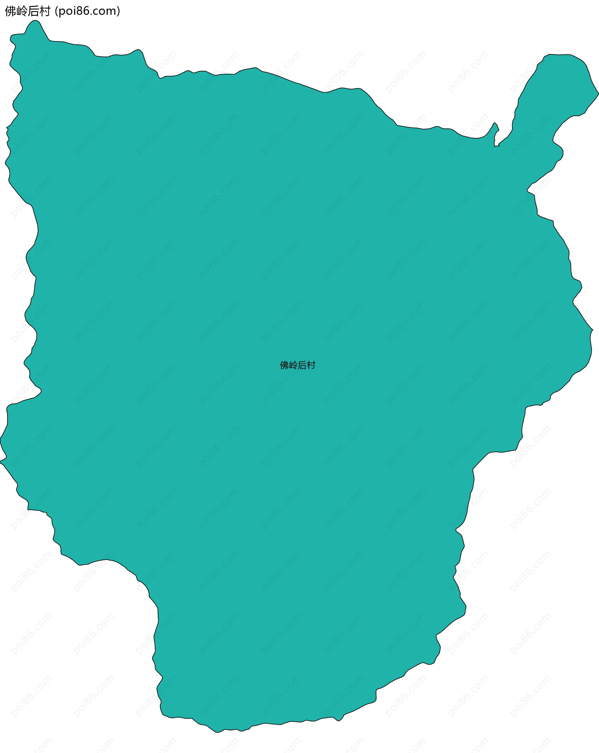 佛岭后村边界地图