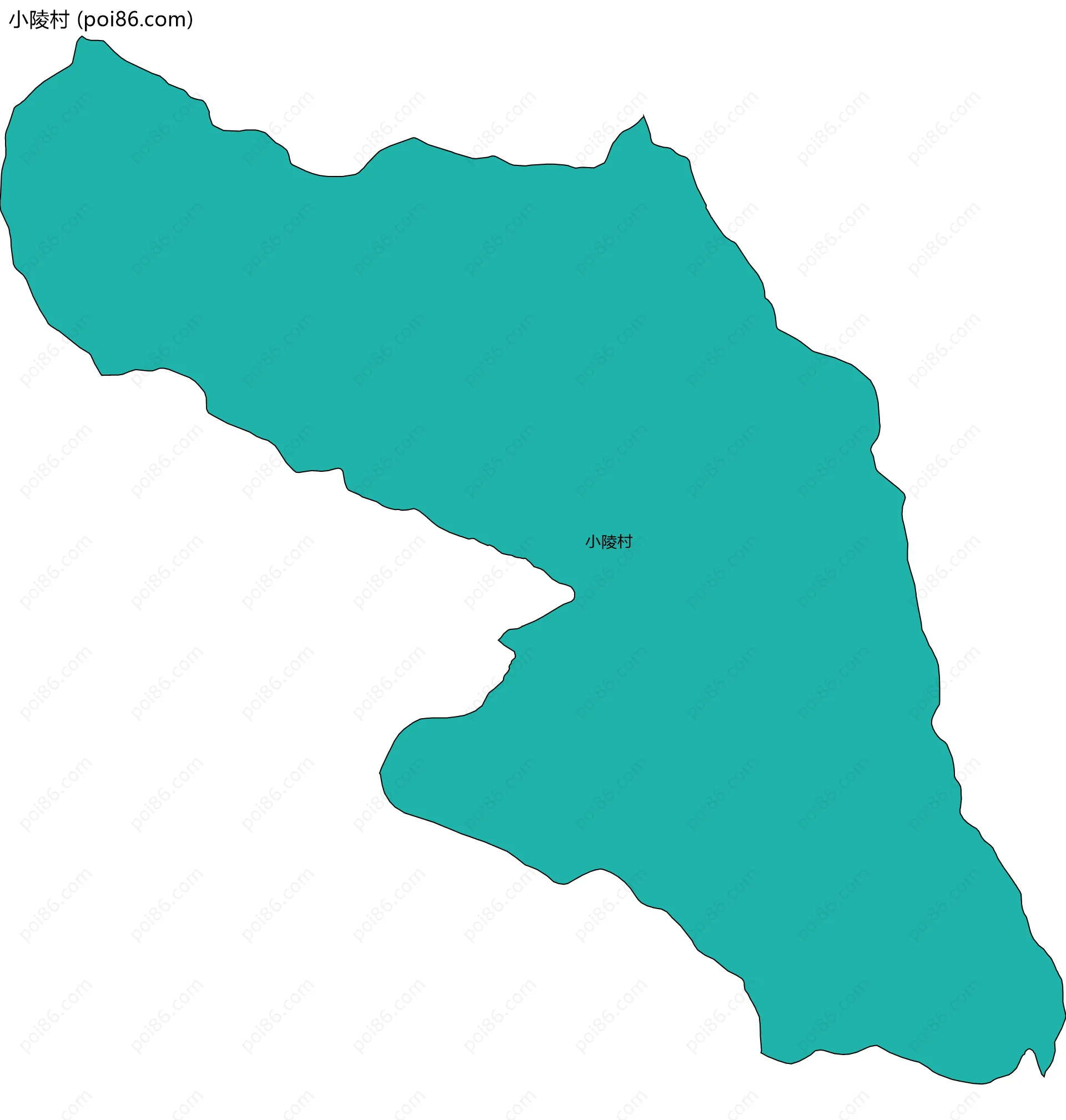 小陵村边界地图