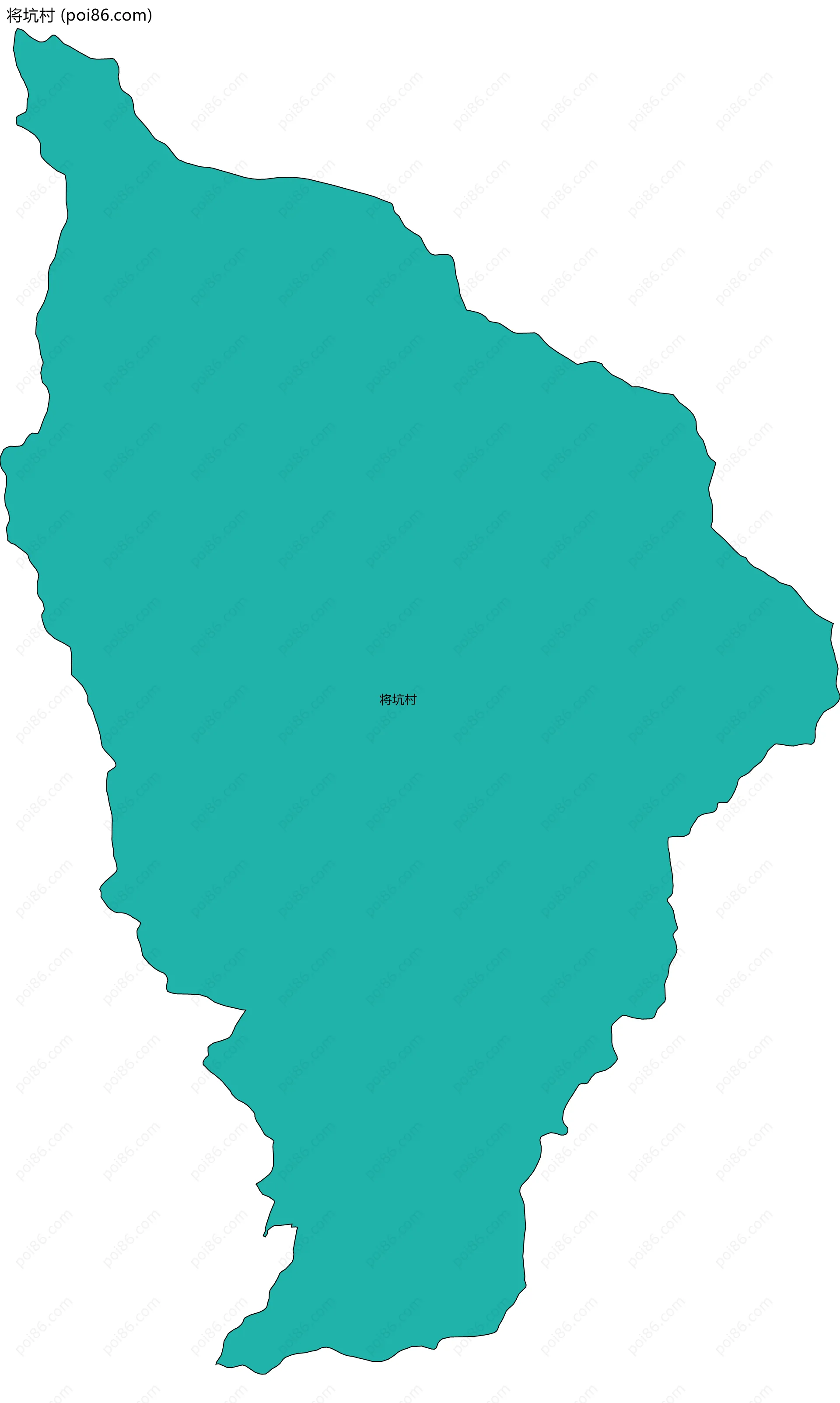 将坑村边界地图
