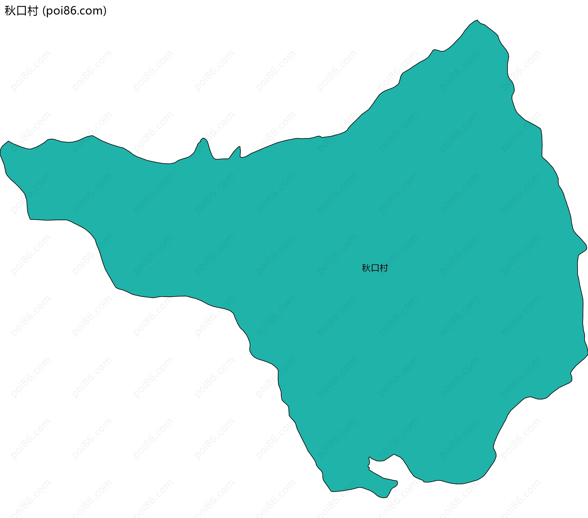 秋口村边界地图