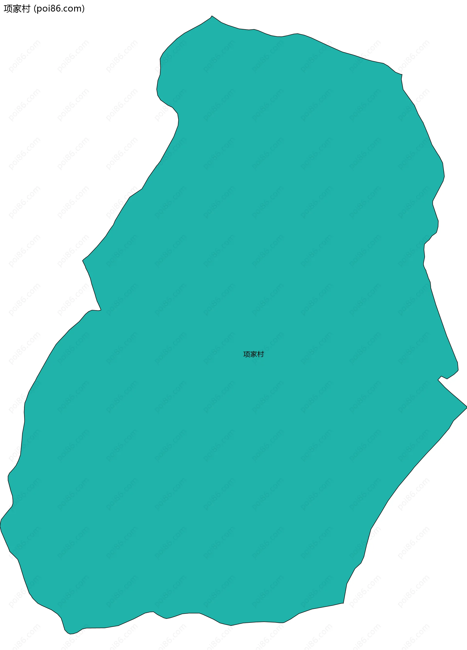 项家村边界地图