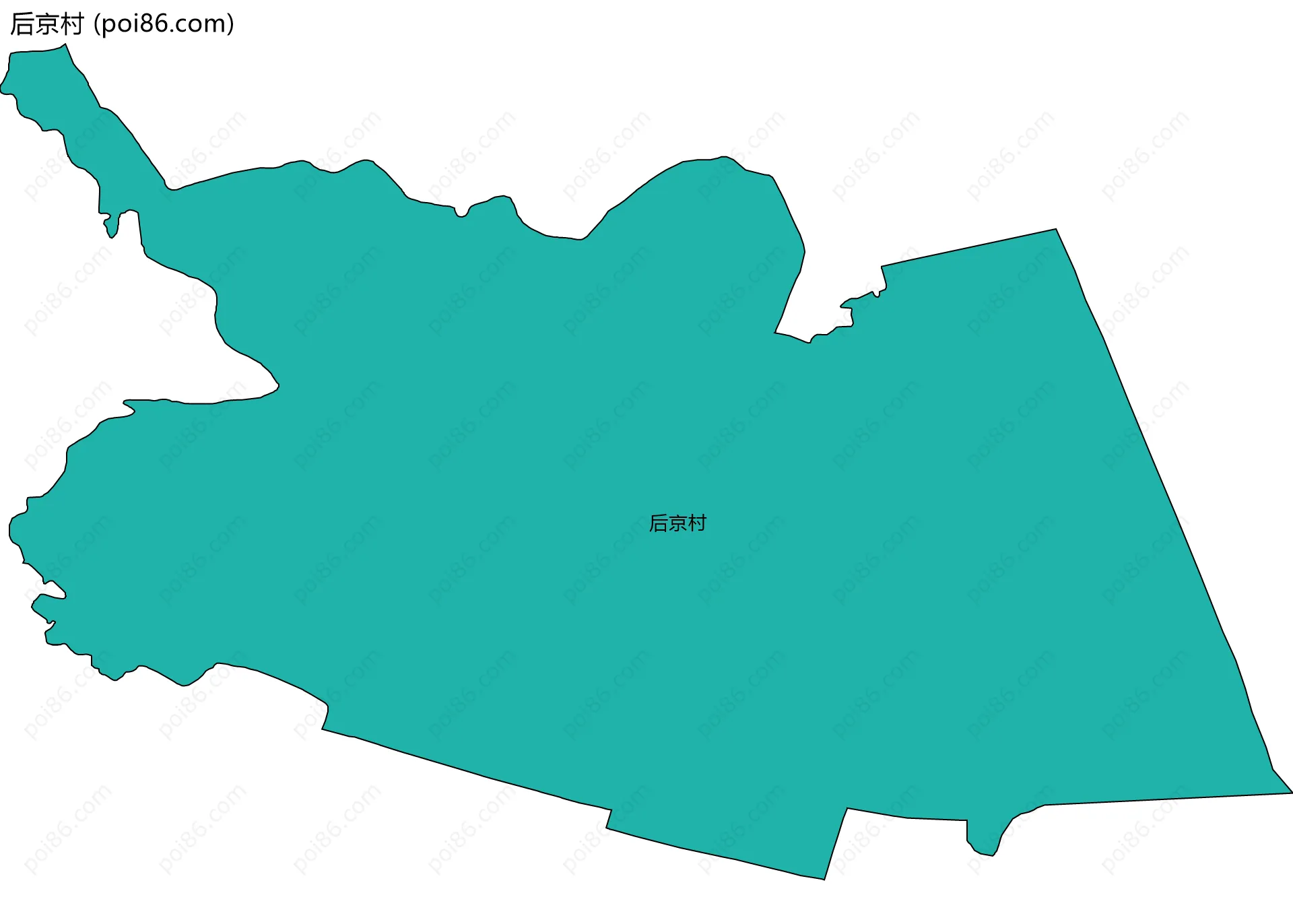 后京村边界地图