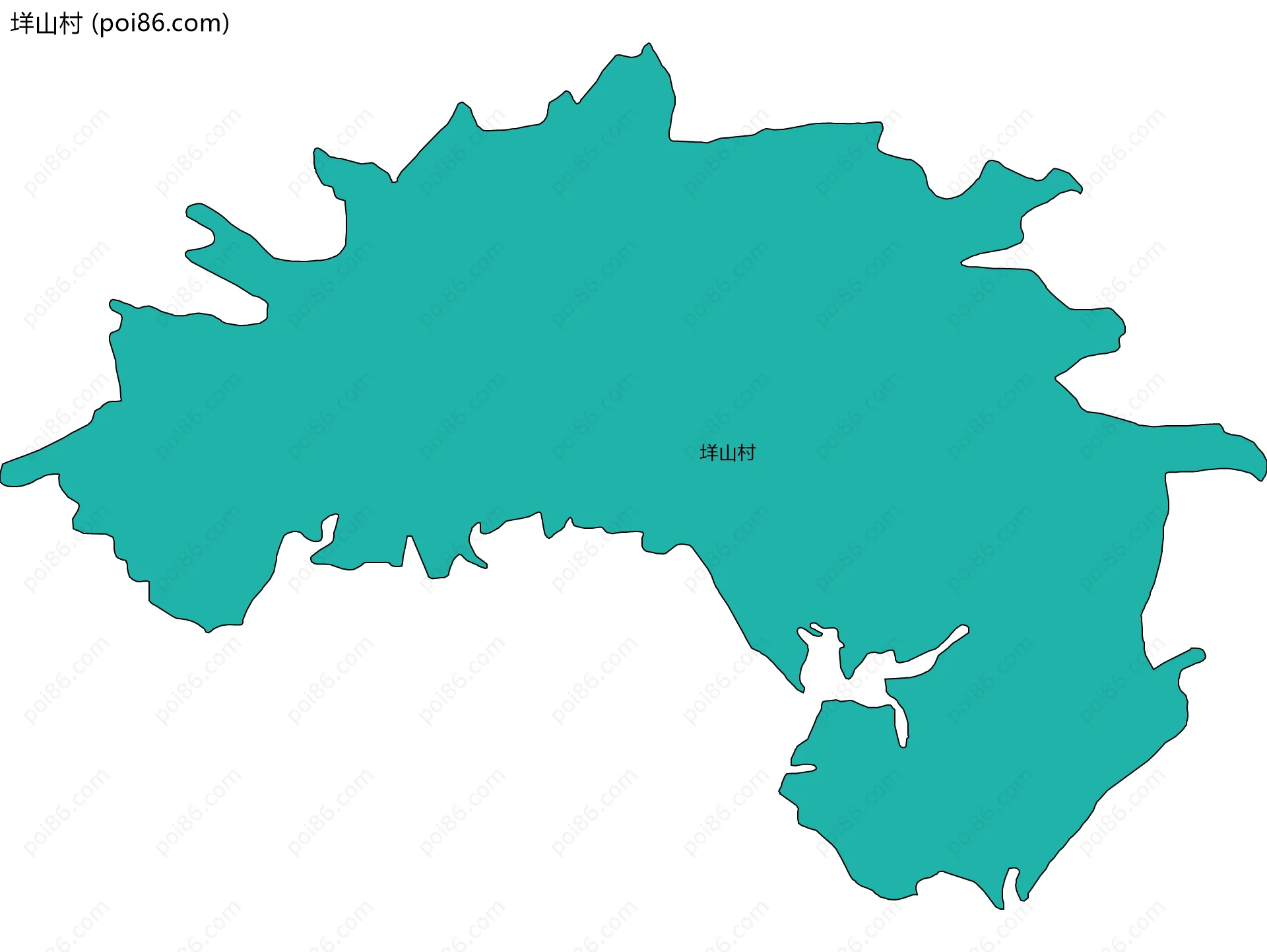 垟山村边界地图