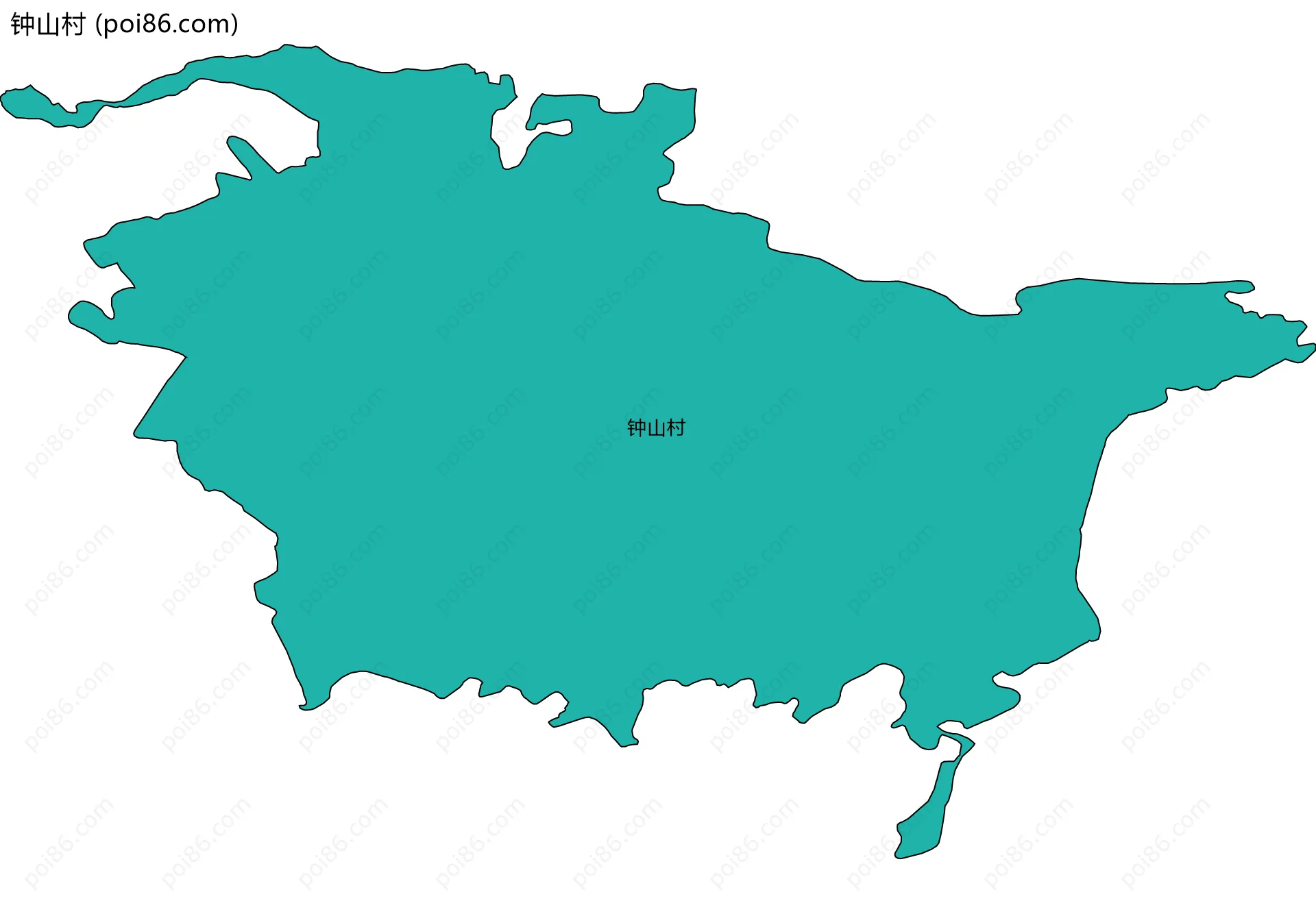 钟山村边界地图