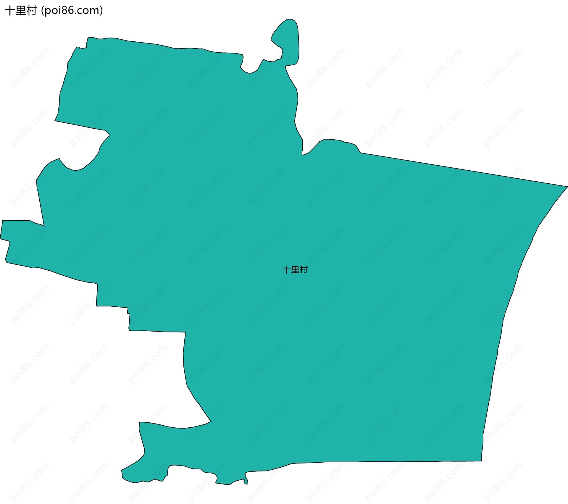 十里村边界地图