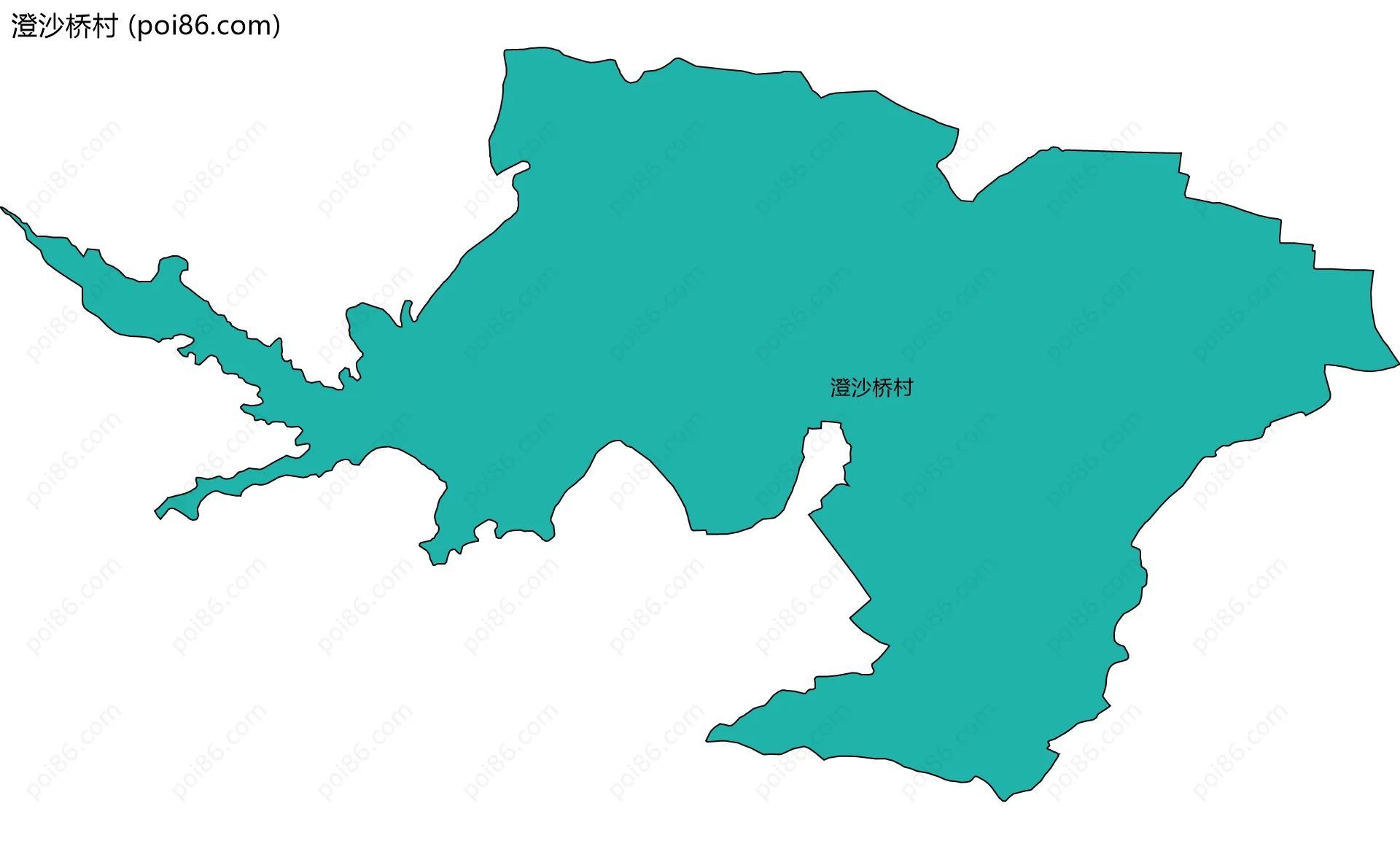 澄沙桥村边界地图
