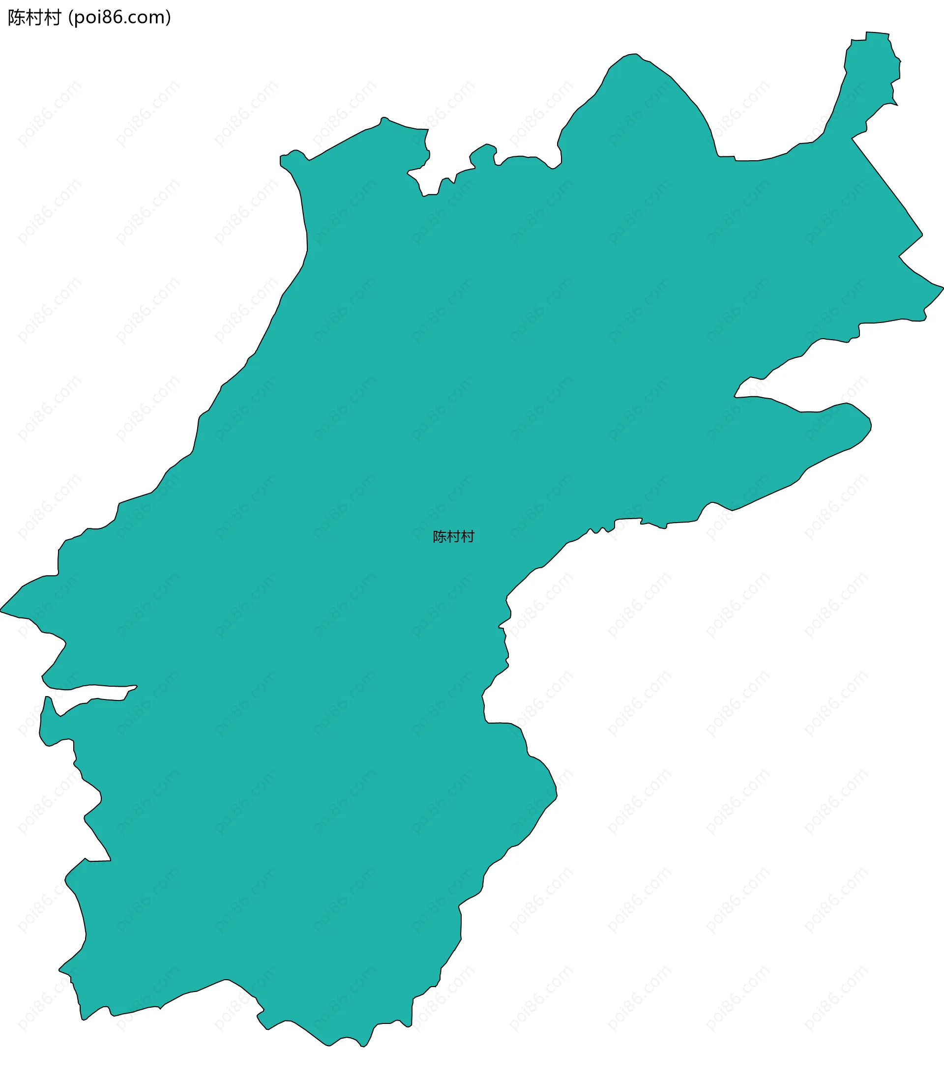 陈村村边界地图