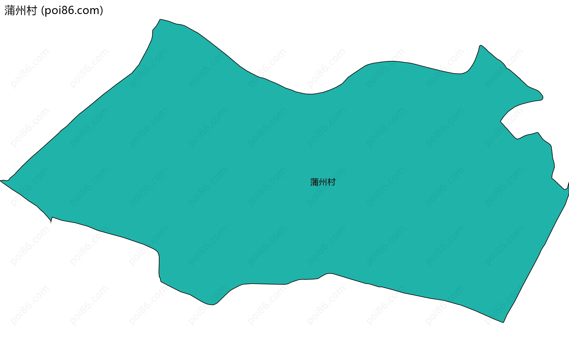 蒲州村边界地图