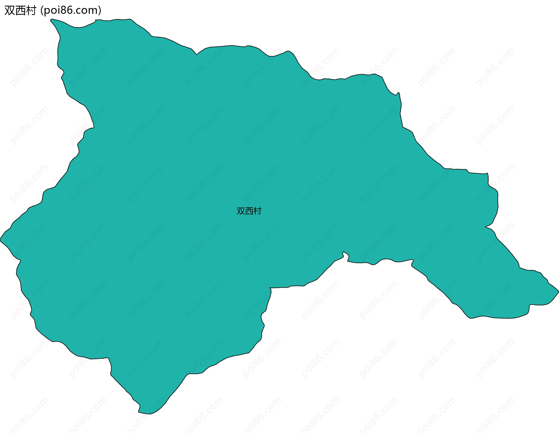 双西村边界地图