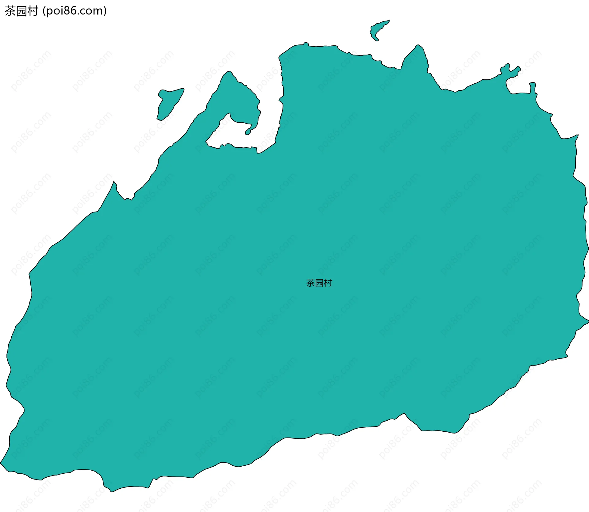 茶园村边界地图
