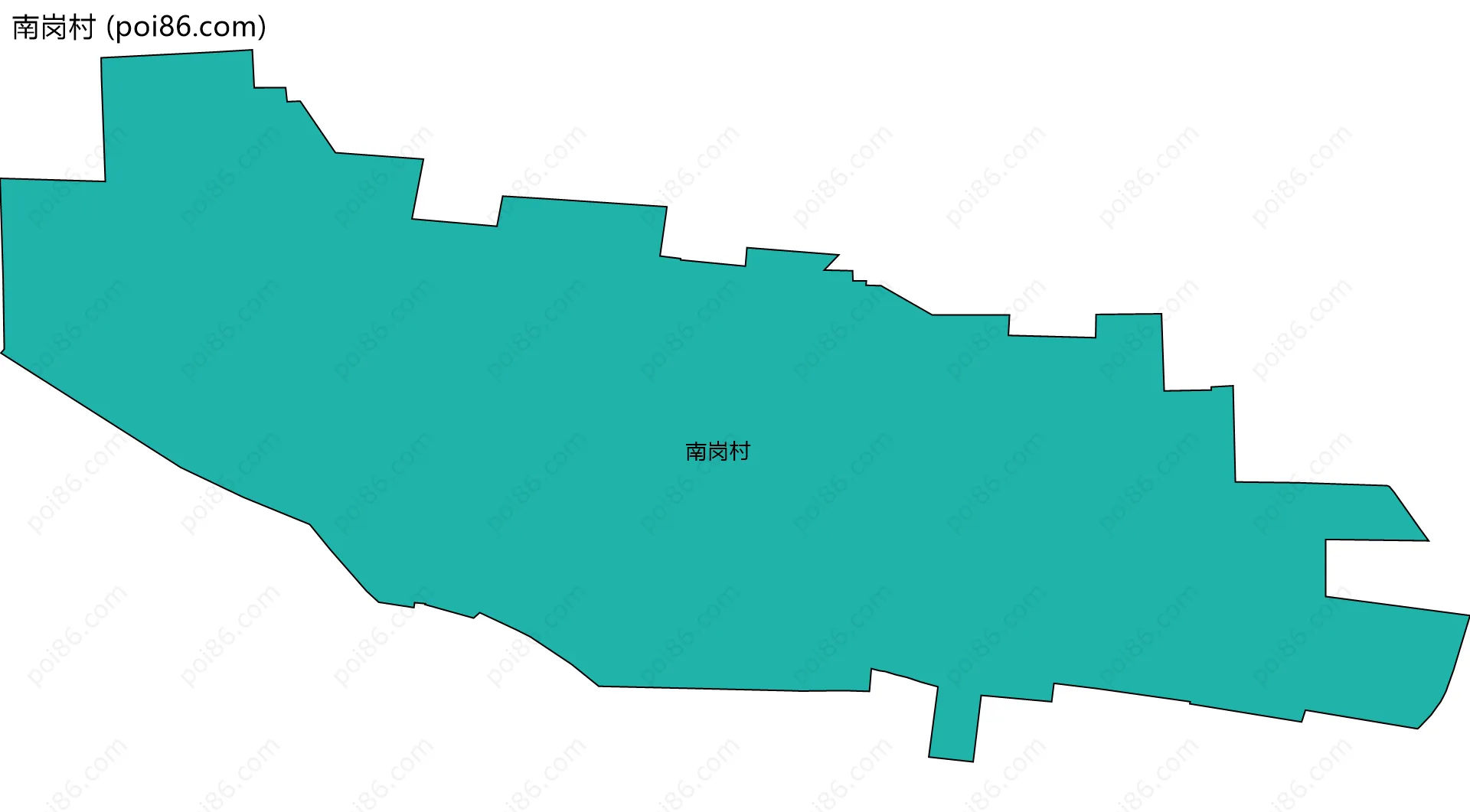 南岗村边界地图