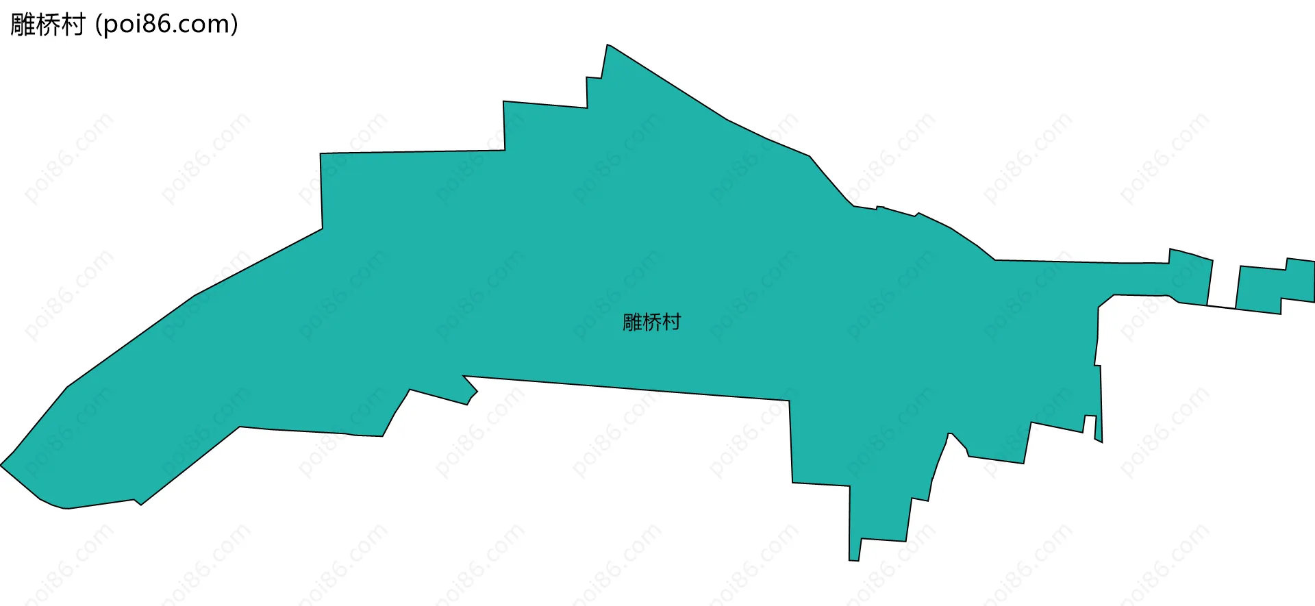 雕桥村边界地图