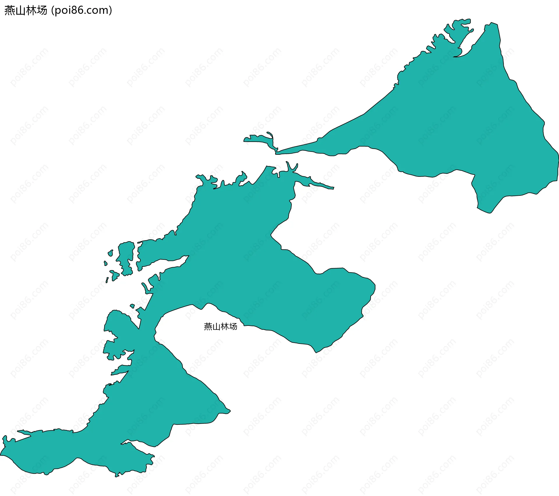 燕山林场边界地图(五级行政区划)