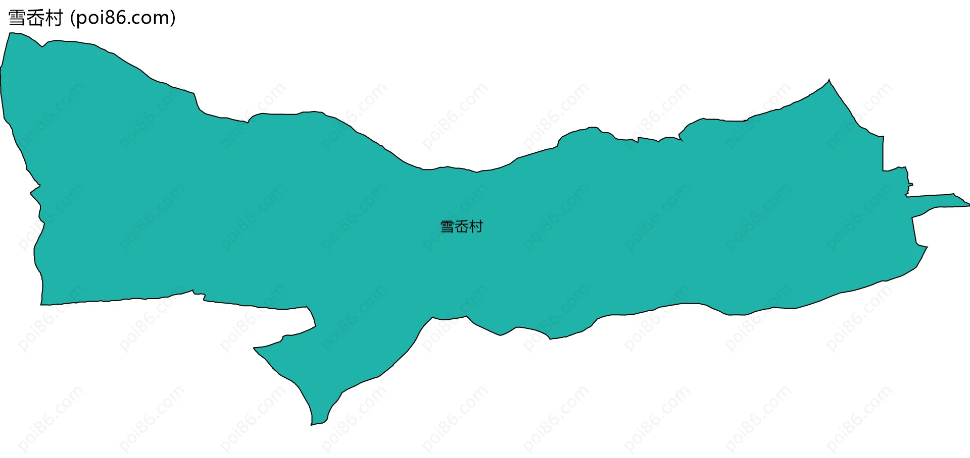 雪岙村边界地图