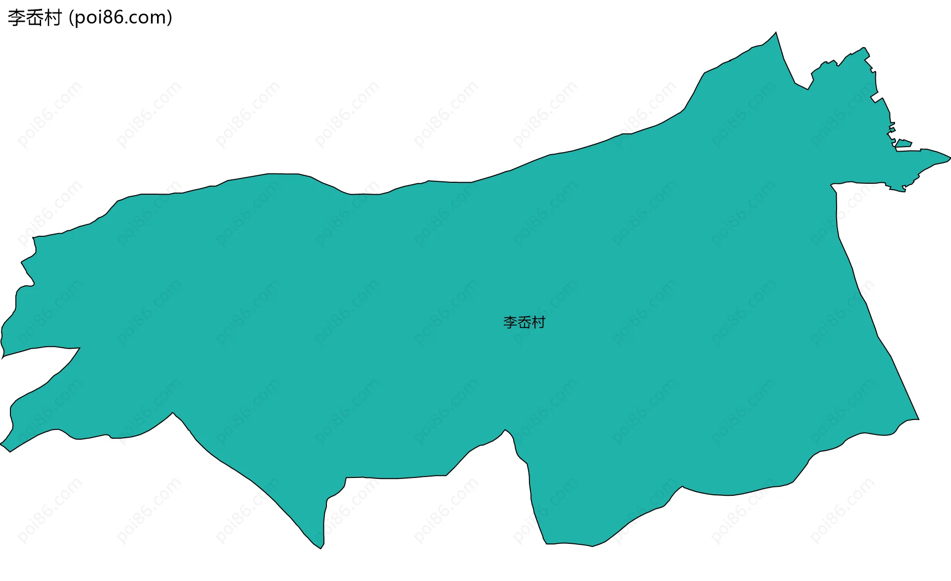 李岙村边界地图