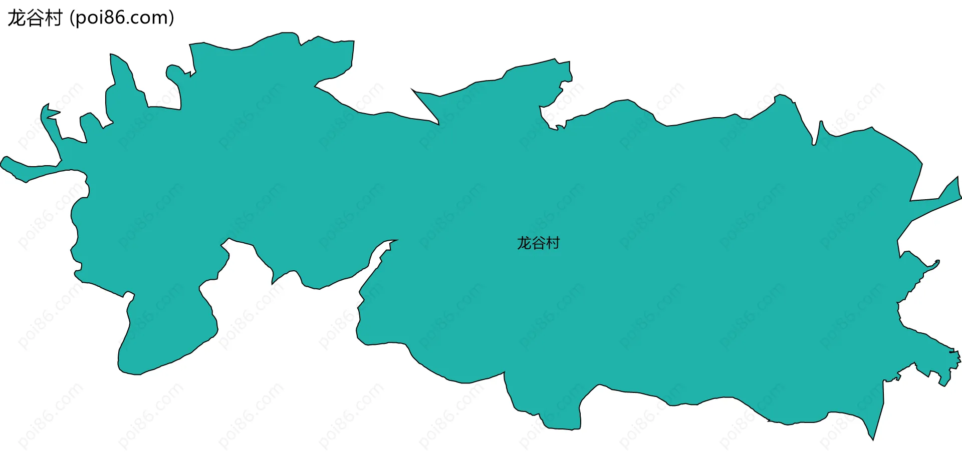 龙谷村边界地图