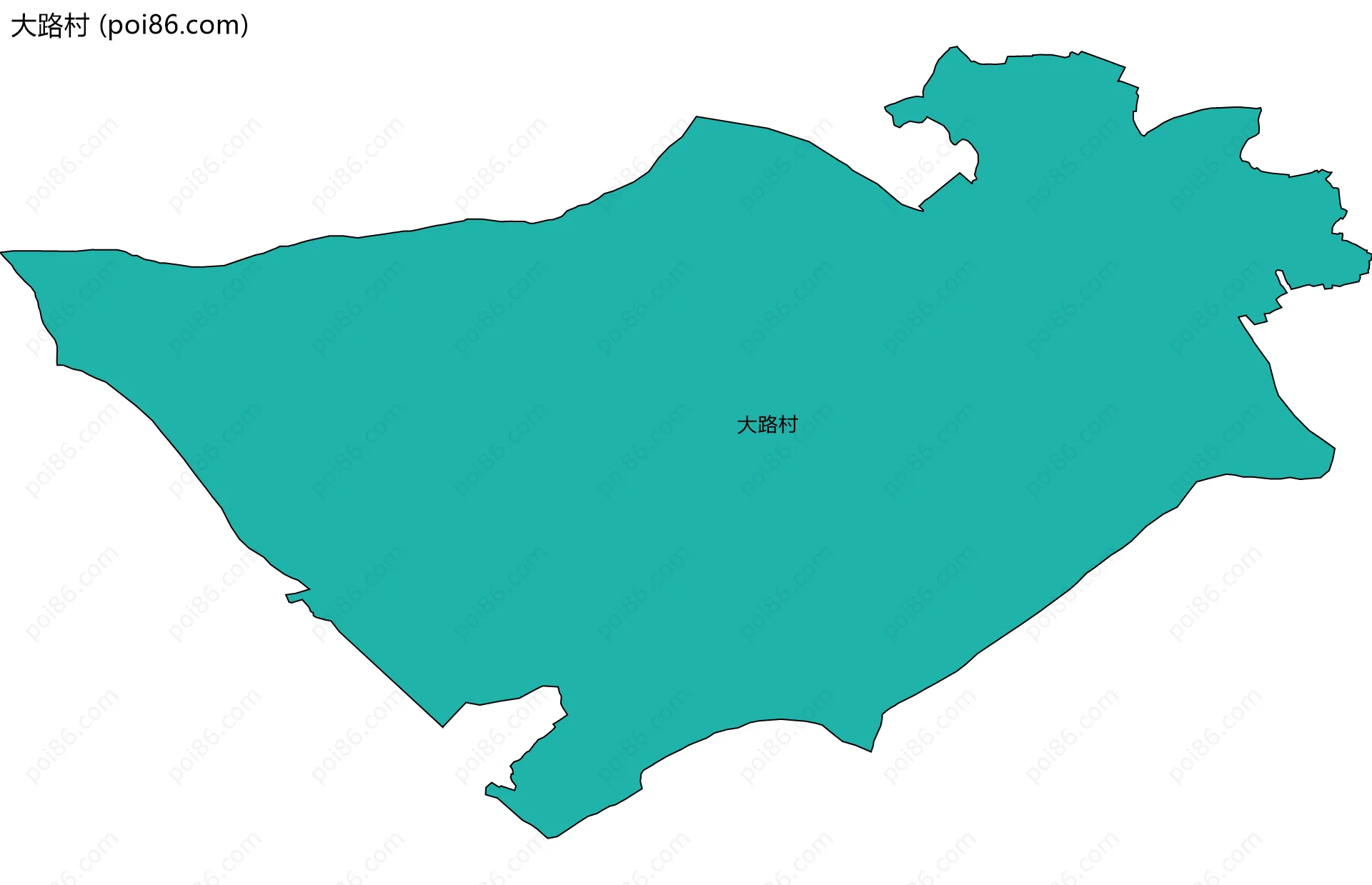 大路村边界地图