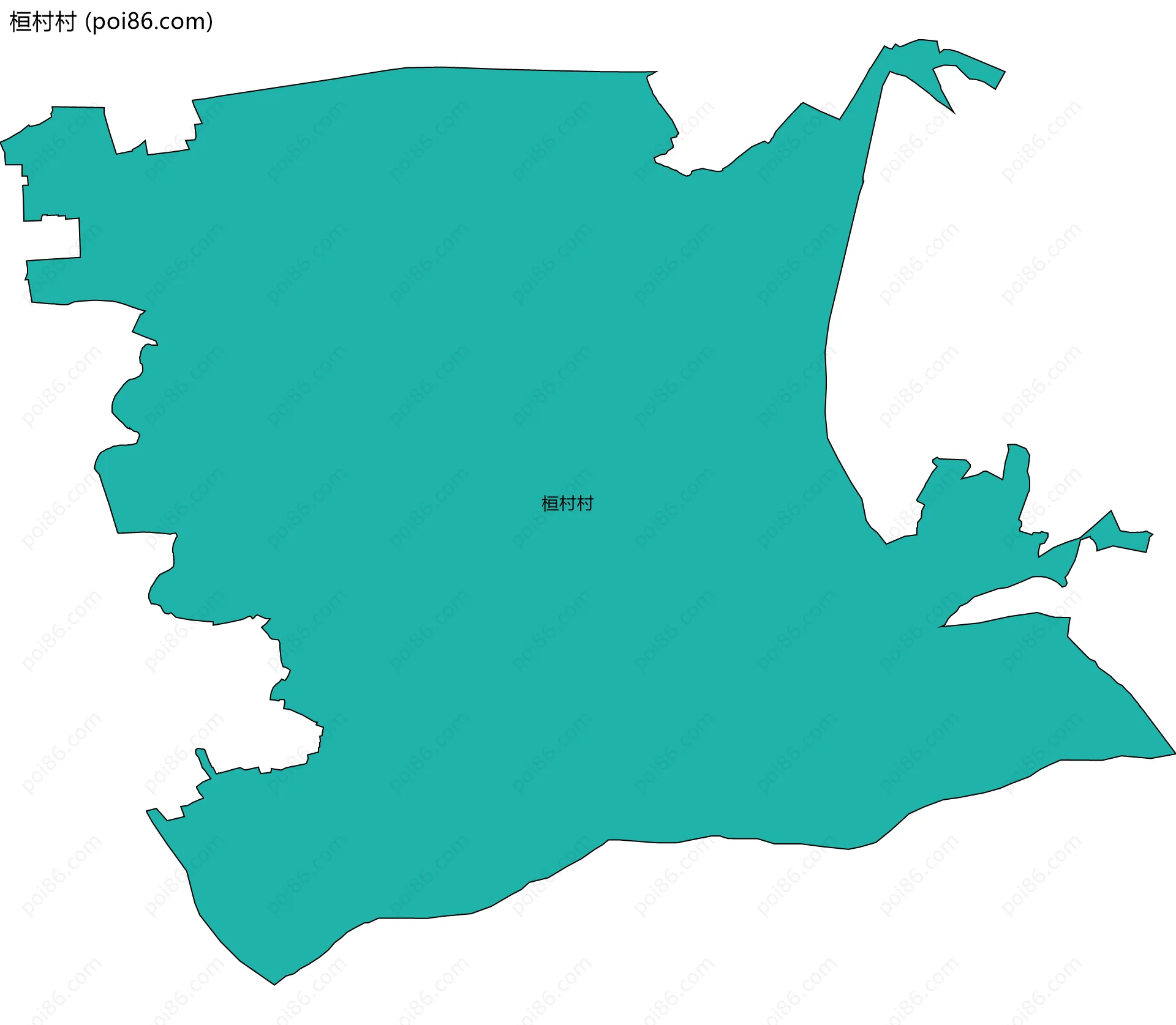 桓村村边界地图