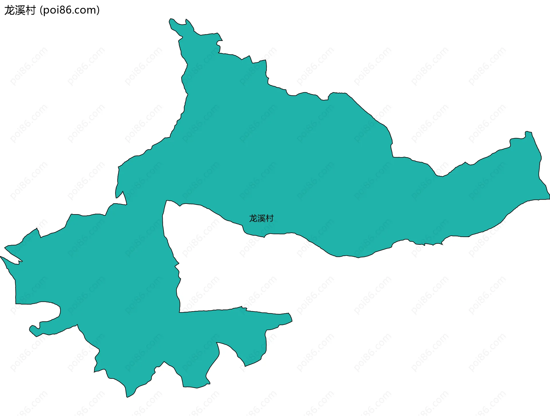 龙溪村边界地图