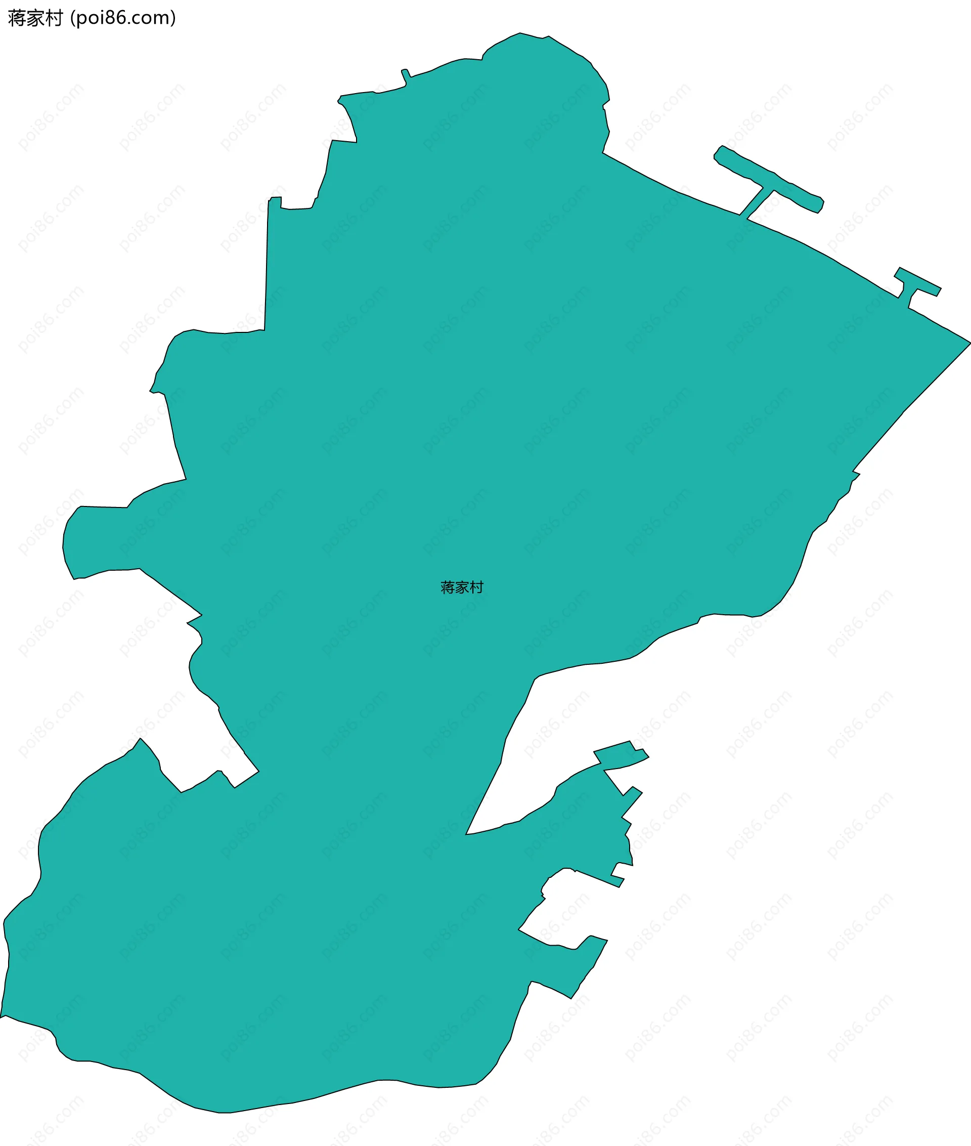 蒋家村边界地图