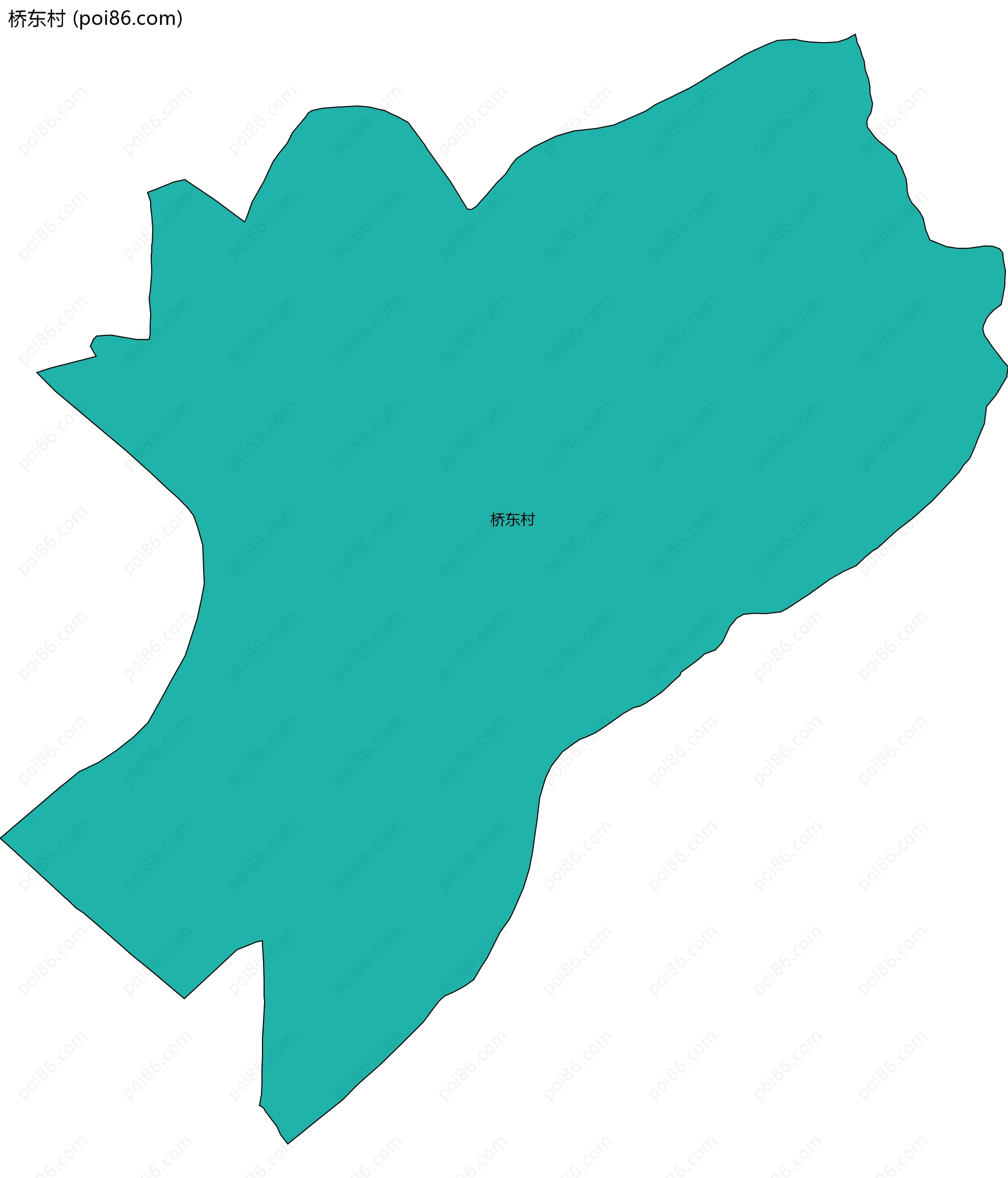 桥东村边界地图