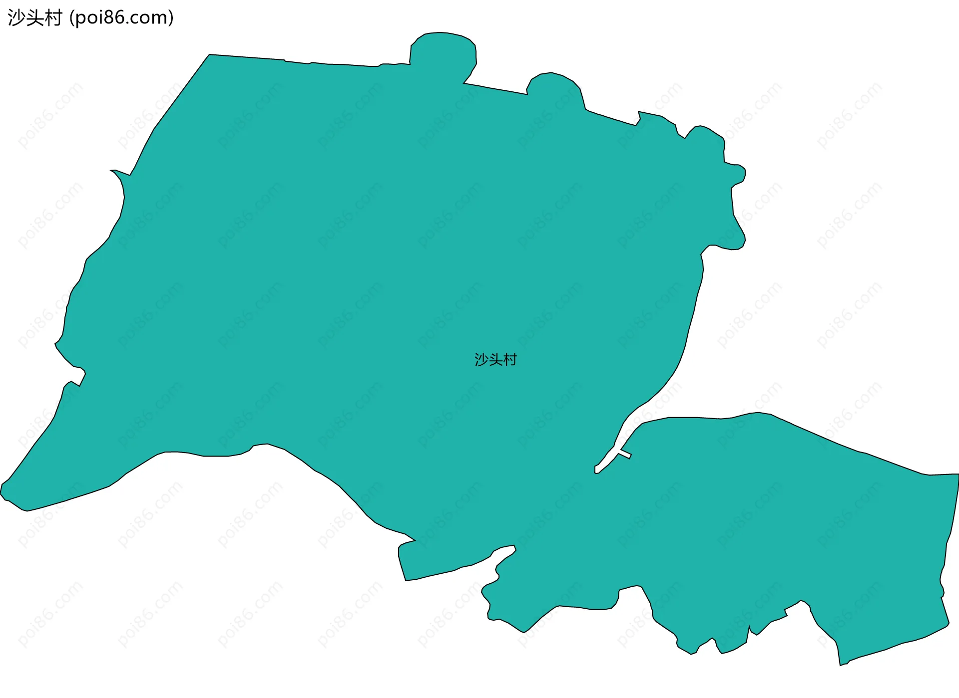 沙头村边界地图