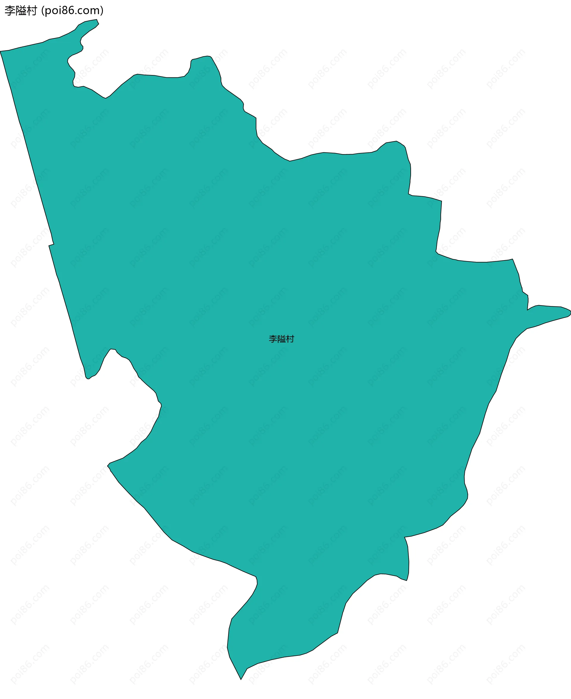 李隘村边界地图