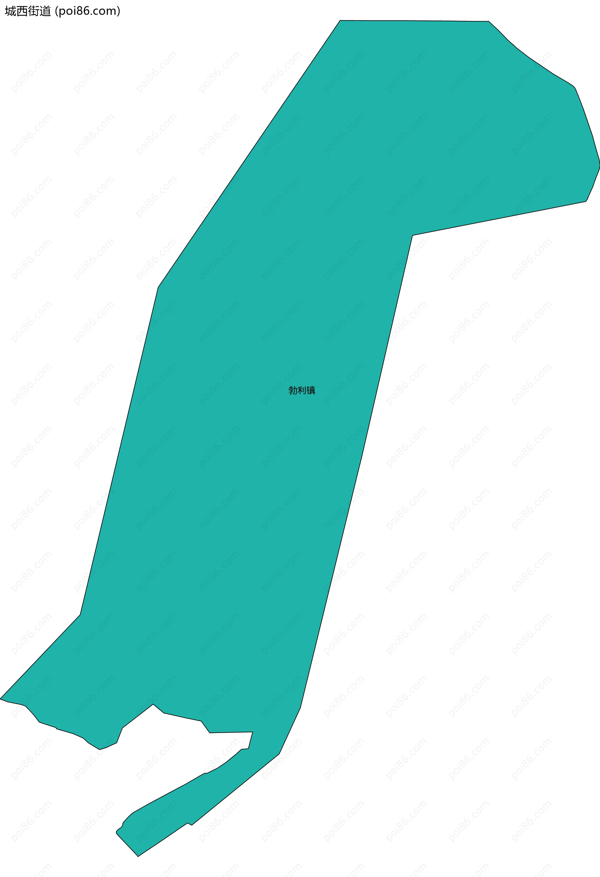 城西街道边界地图(五级行政区划)