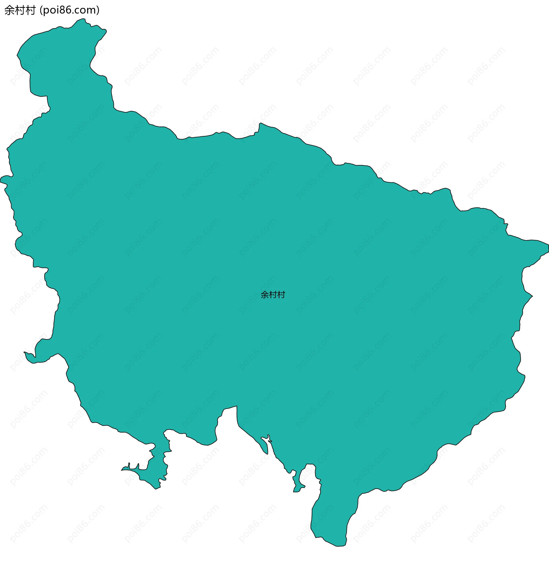 余村村边界地图