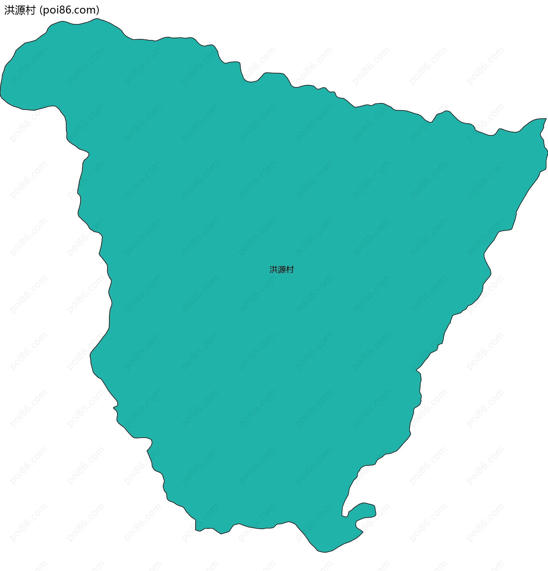 洪源村边界地图