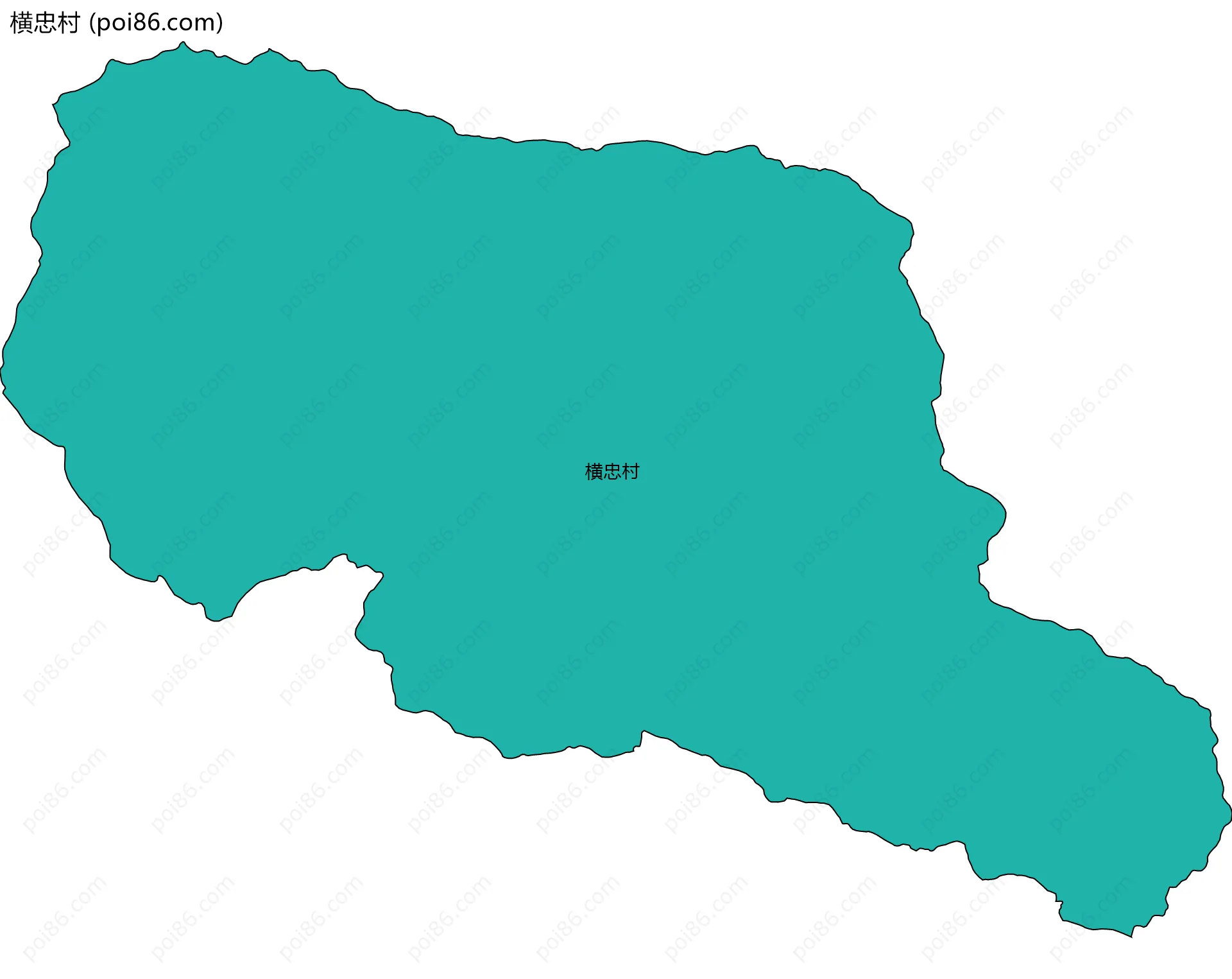 横忠村边界地图