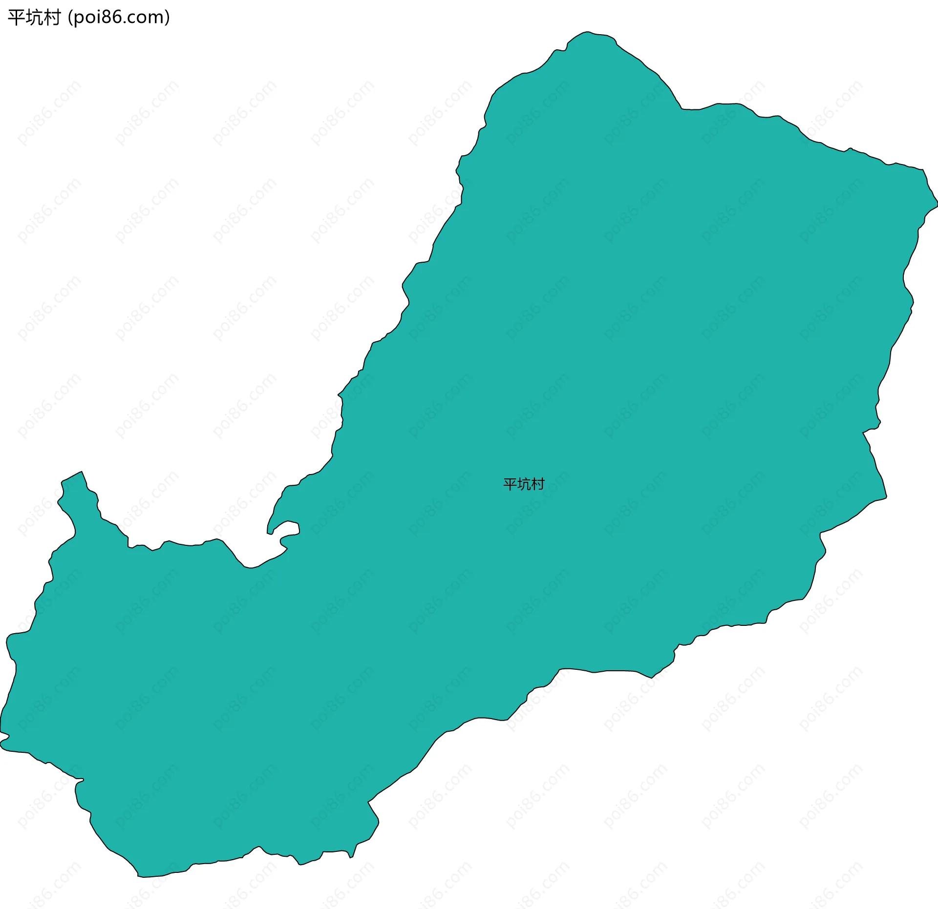 平坑村边界地图