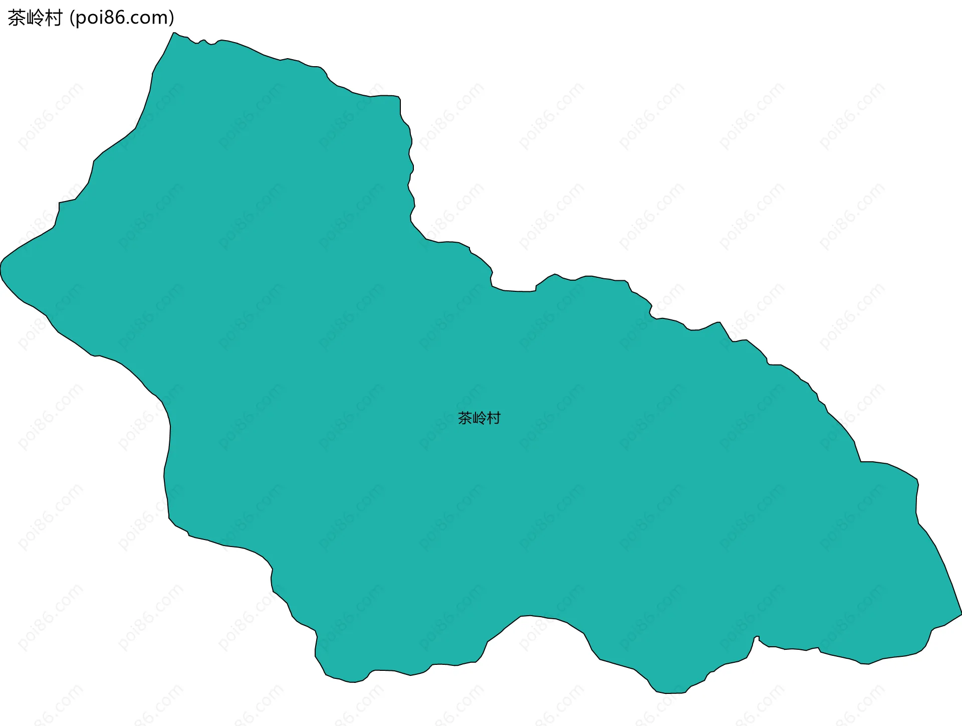 茶岭村边界地图